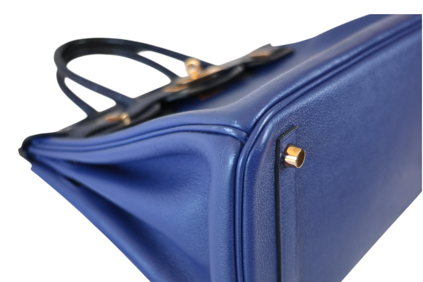 Hermès Birkin 30 Touch Blue Sapphire & Blue Marine with Rose Gold Hardware Stamp C 2018