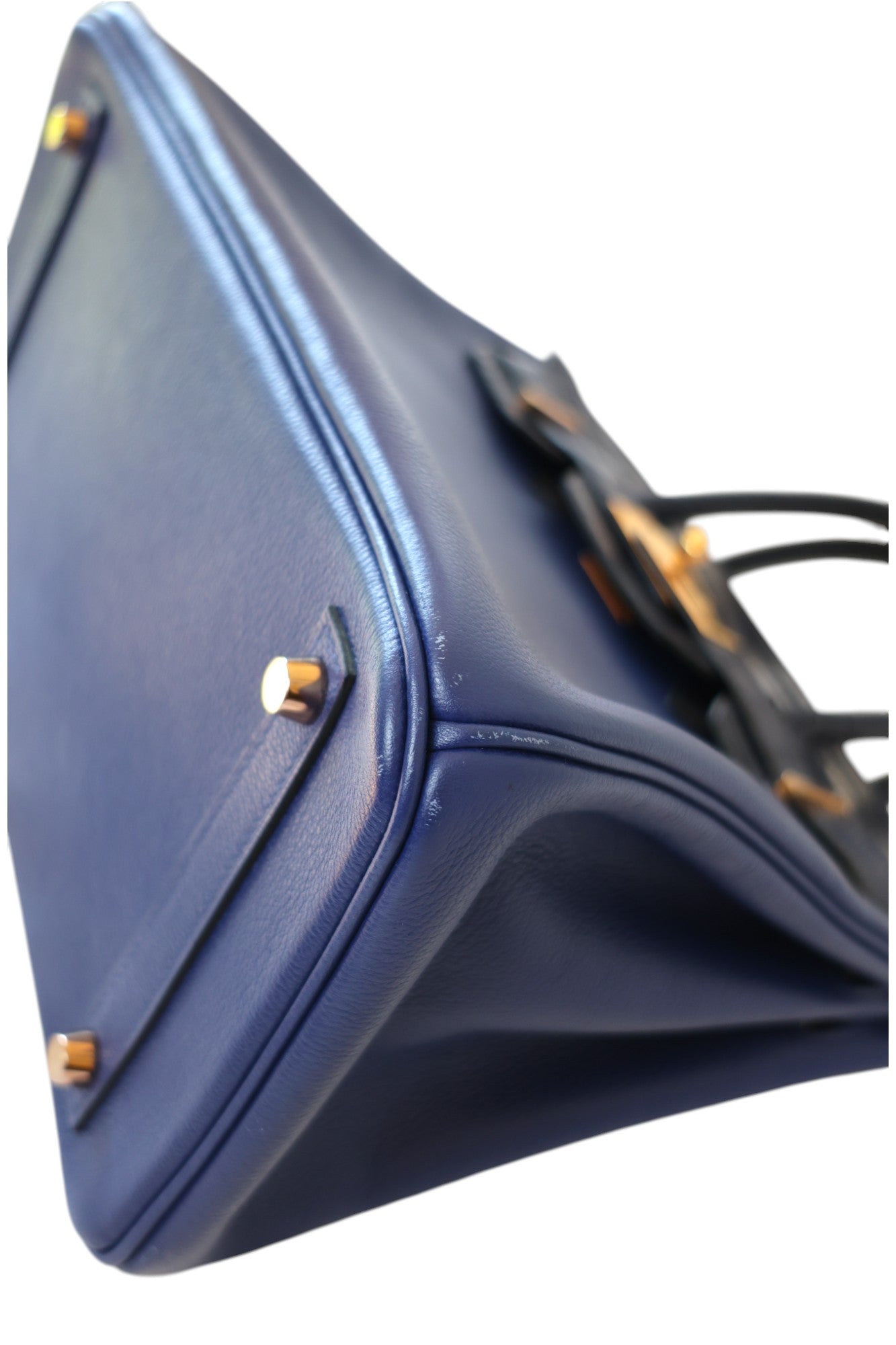 Hermès Birkin 30 Touch Blue Sapphire & Blue Marine with Rose Gold Hardware Stamp C 2018
