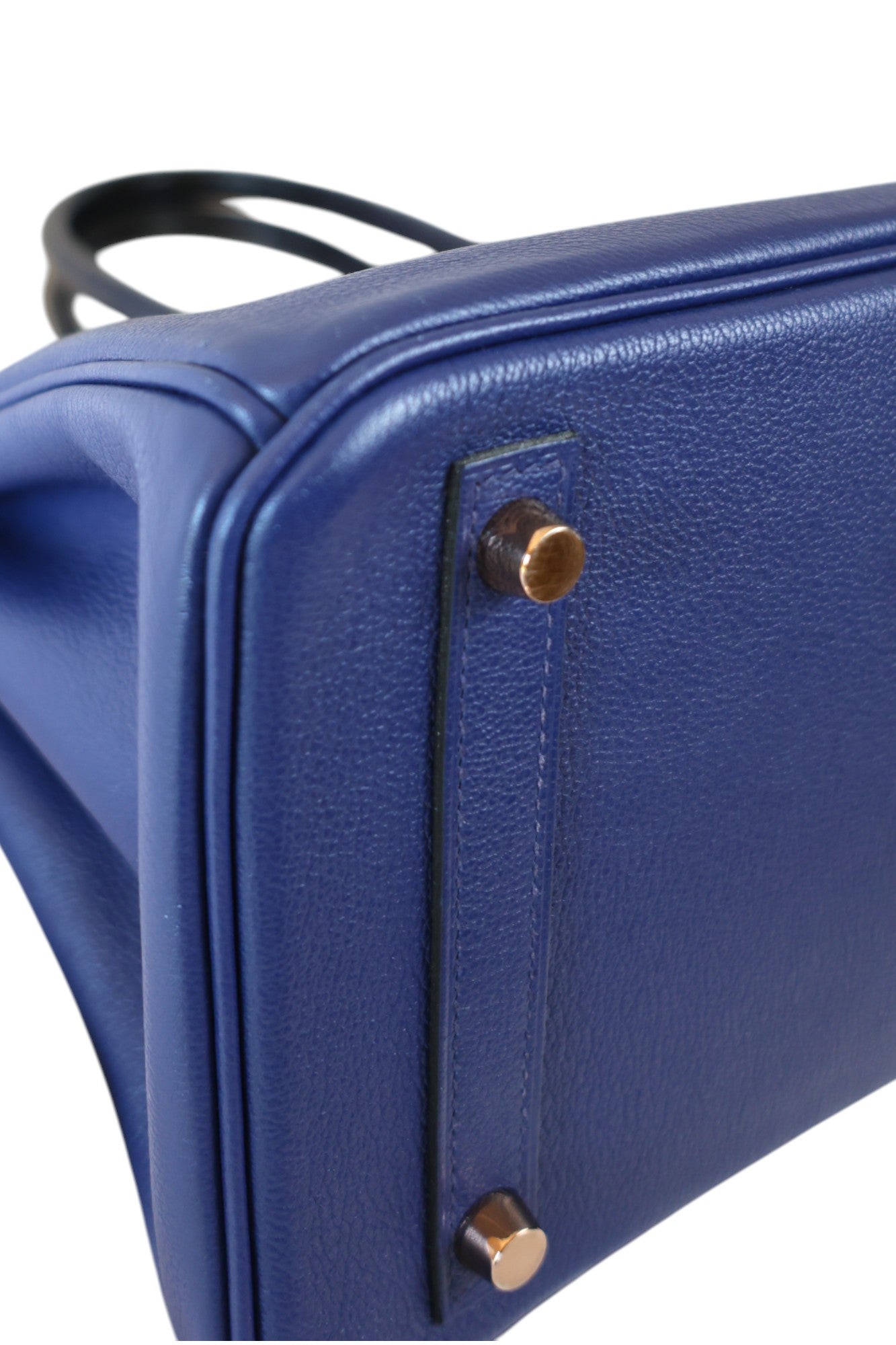 Hermès Birkin 30 Touch Blue Sapphire & Blue Marine with Rose Gold Hardware Stamp C 2018