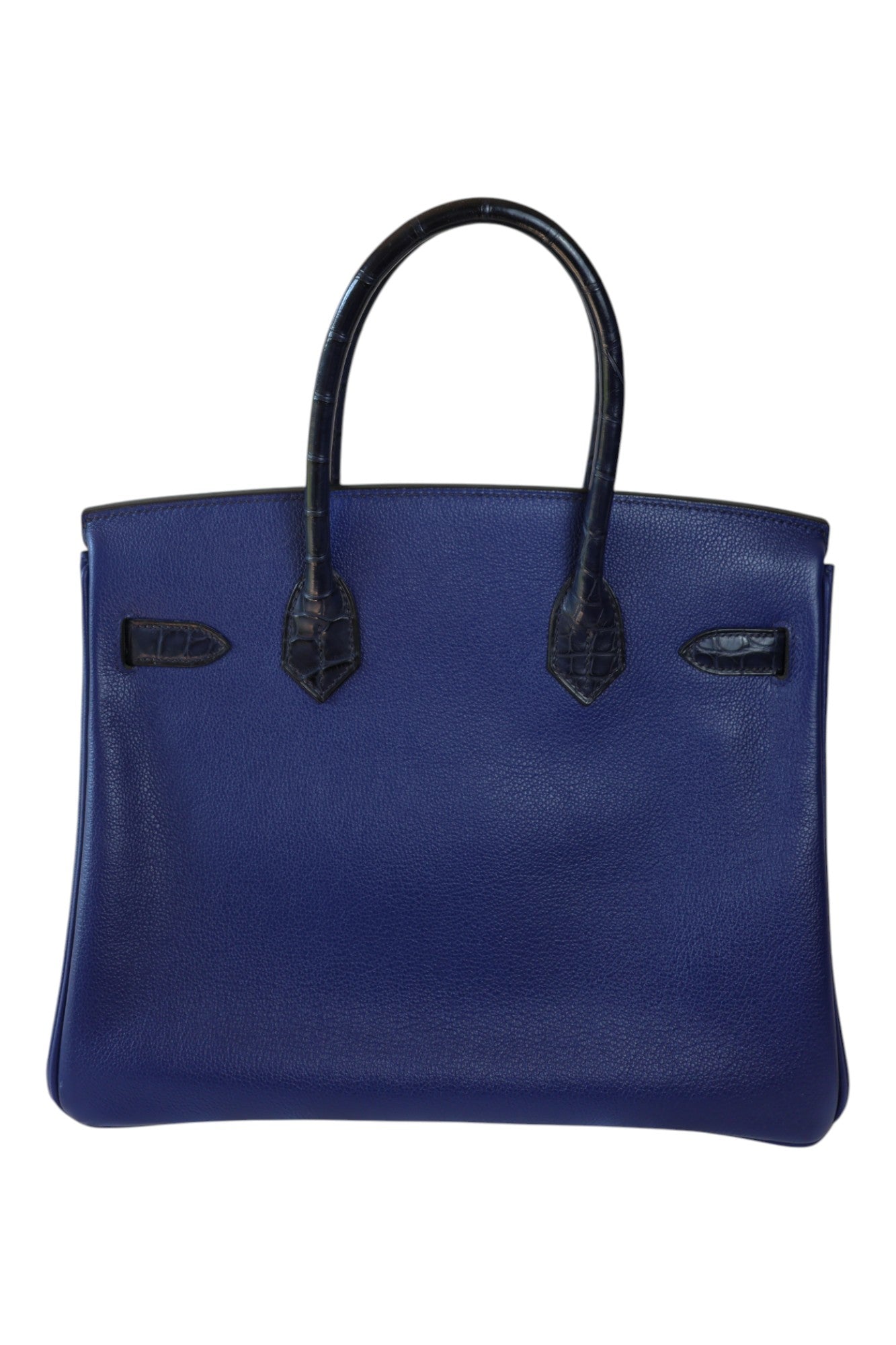 Hermès Birkin 30 Touch Blue Sapphire & Blue Marine with Rose Gold Hardware Stamp C 2018