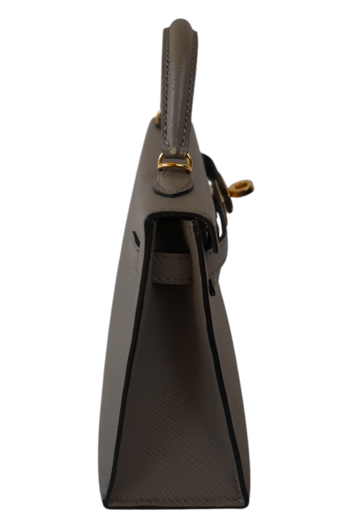 Hermès Mini Kelly II 20 Gris Asphalte with Gold Hardware 2018 Stamp C