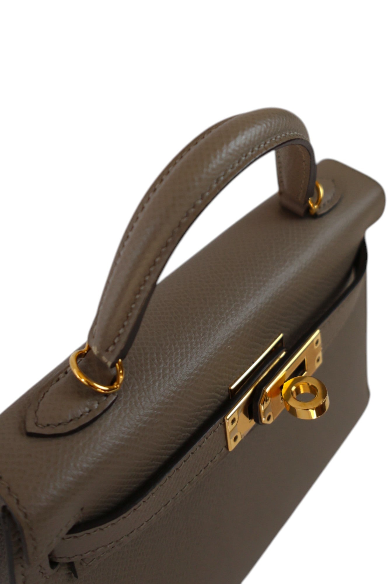 Hermès Mini Kelly II 20 Gris Asphalte with Gold Hardware 2018 Stamp C