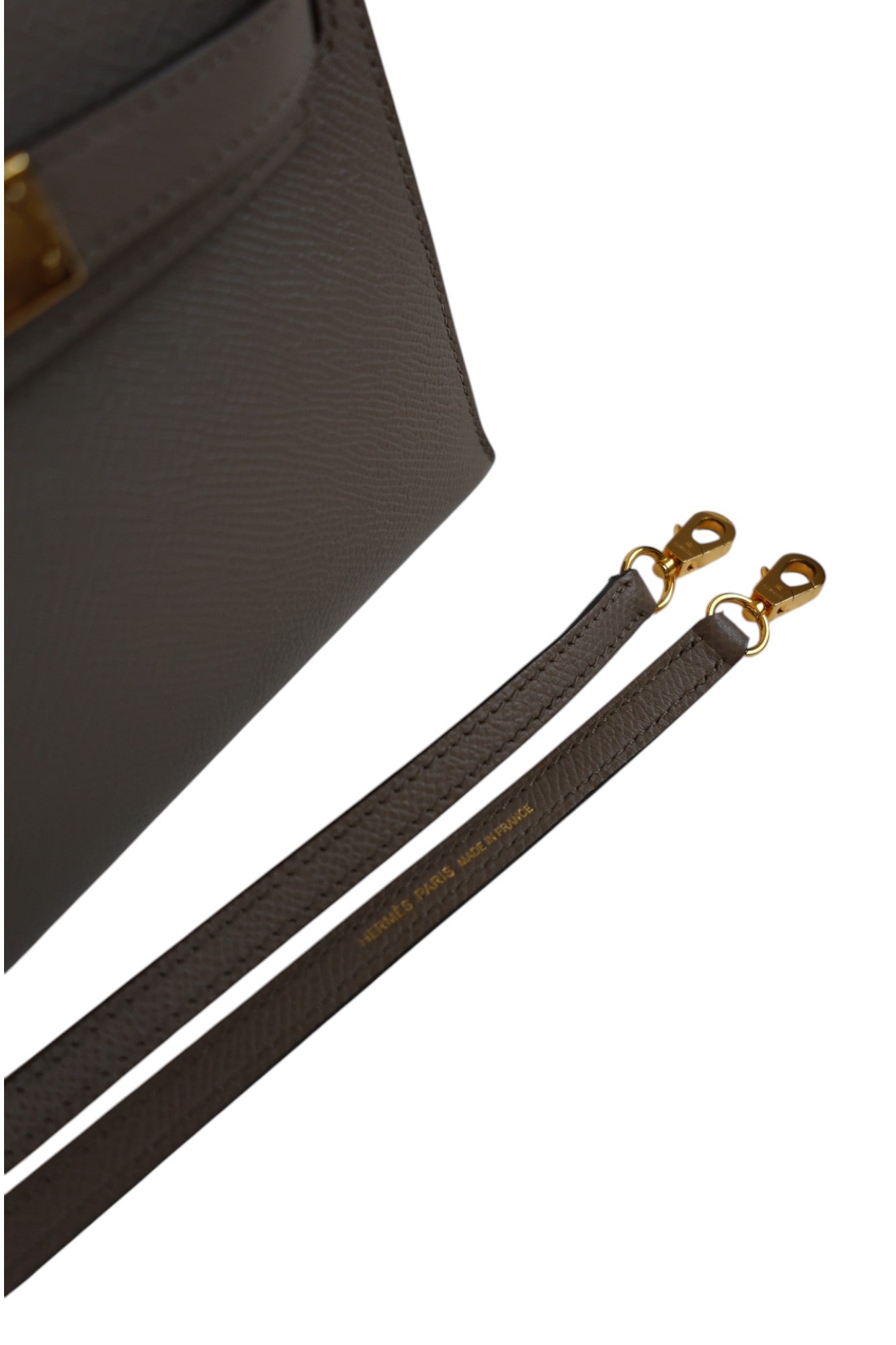 Hermès Mini Kelly II 20 Gris Asphalte with Gold Hardware 2018 Stamp C