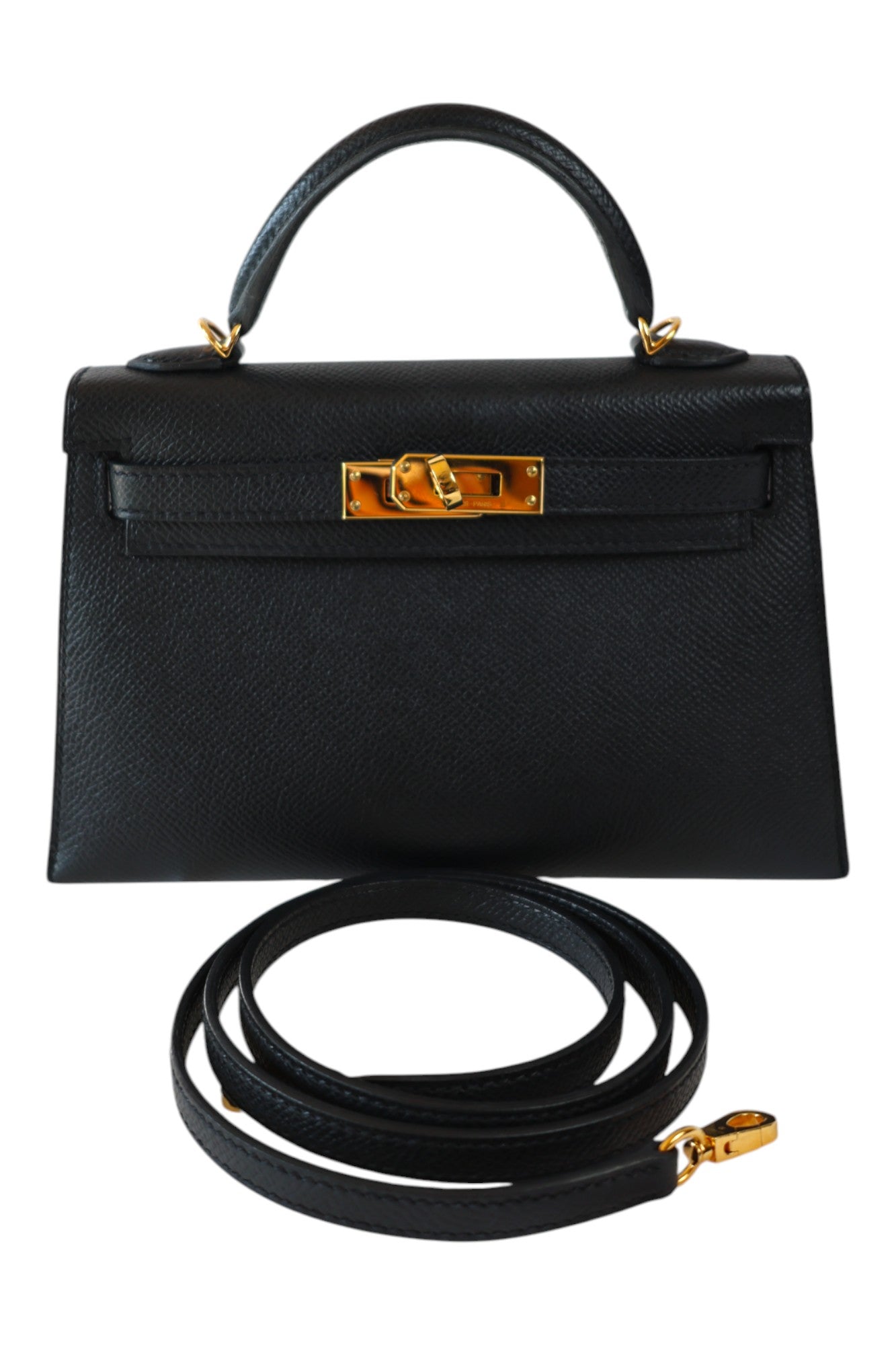 Noir Mini Kelly II 20 Gold Hardware, 2025 Stamp K