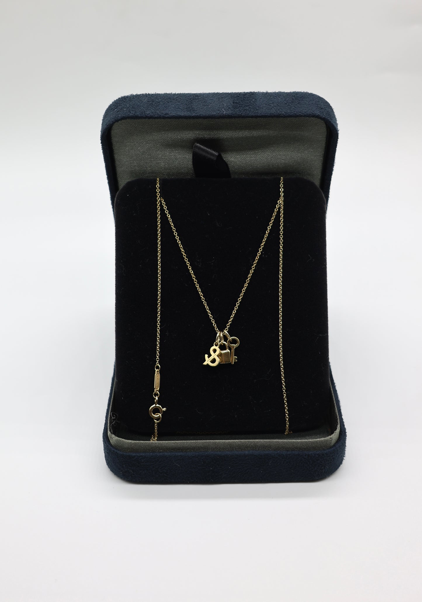 Tiffany 18K Yellow Gold Lock and Key Pendant