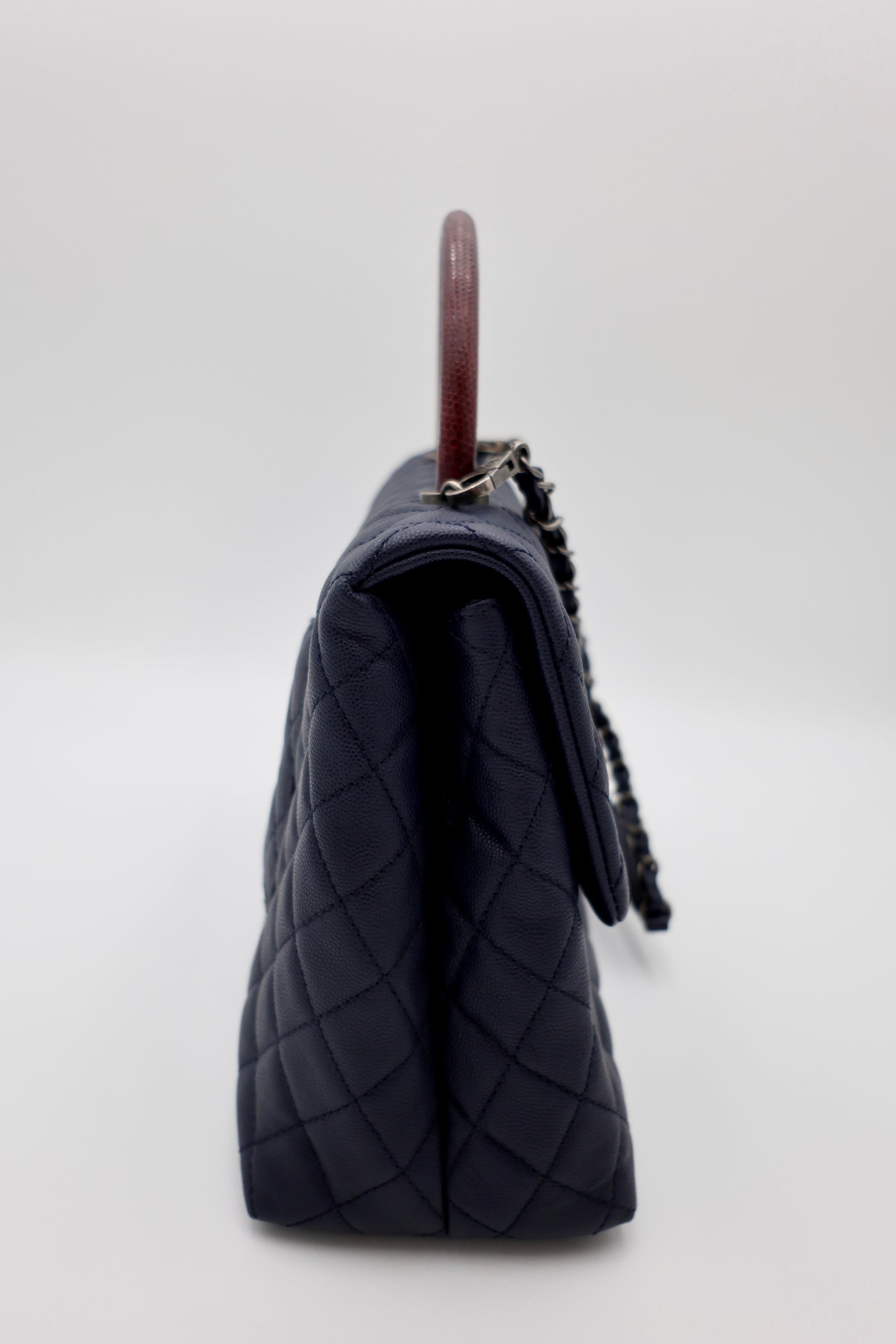 Chanel Medium Quilted Caviar with Lizard Coco Top Handle