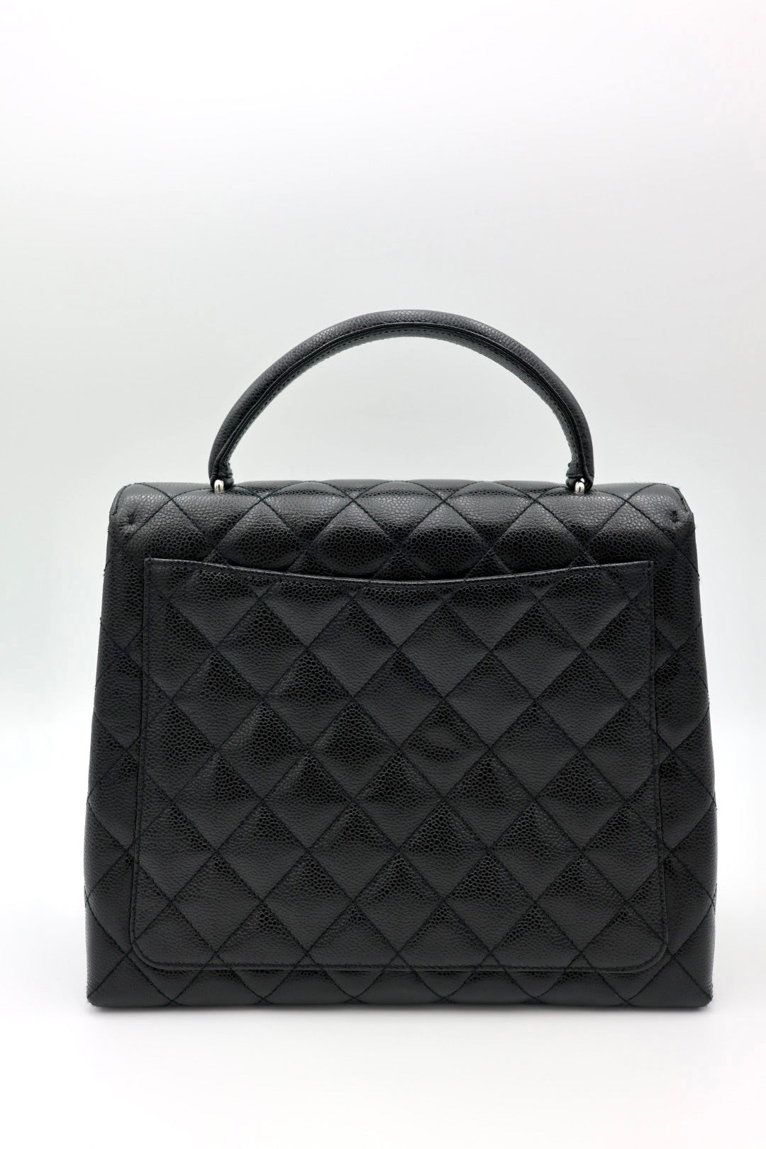 CHANEL Caviar Quilted Jumbo Kelly Flap Black