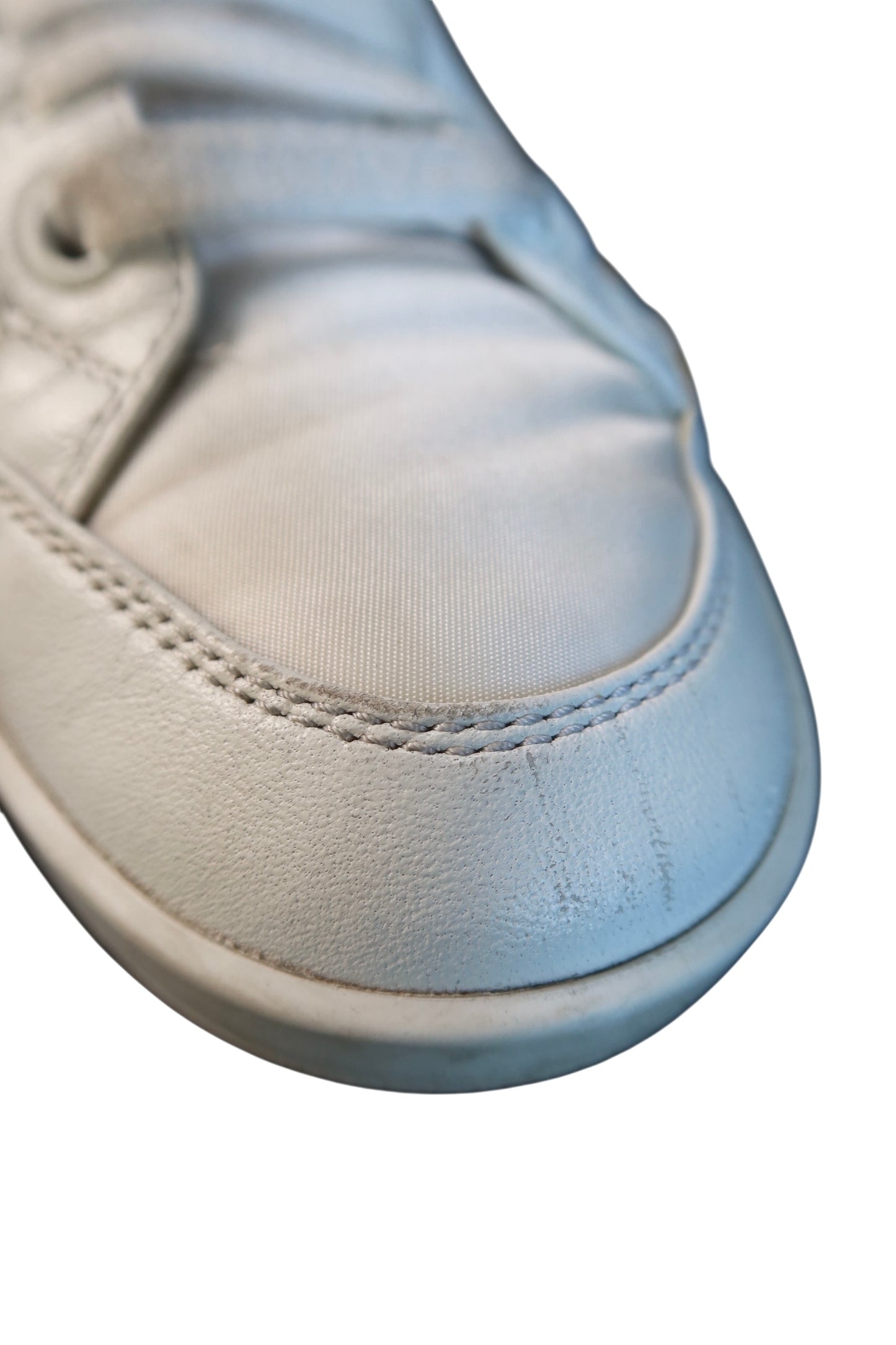 Prada Nappa Re Nylon White Sneakers Low Top Women