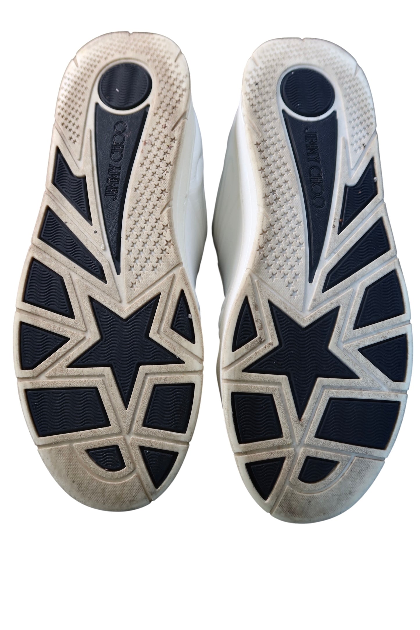 Jimmy Choo White Hawaiian Star Calf Leather Sneakers Women