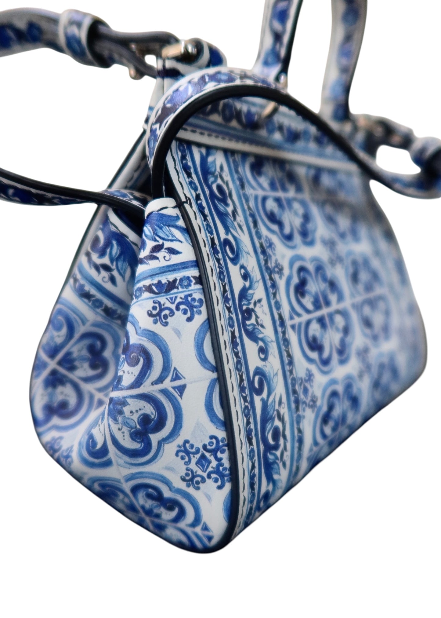 Dolce & Gabbana Mini Sicily Majolica-Print Top-Handle Bag