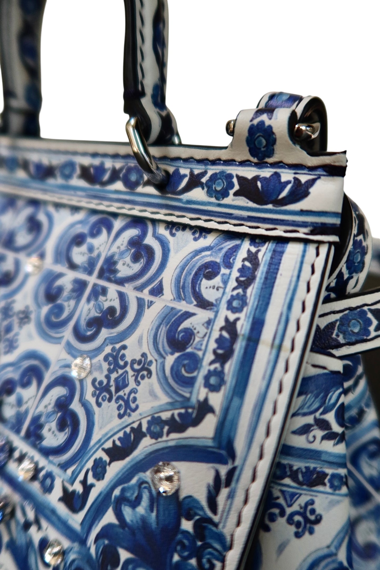 Dolce & Gabbana Mini Sicily Majolica-Print Top-Handle Bag