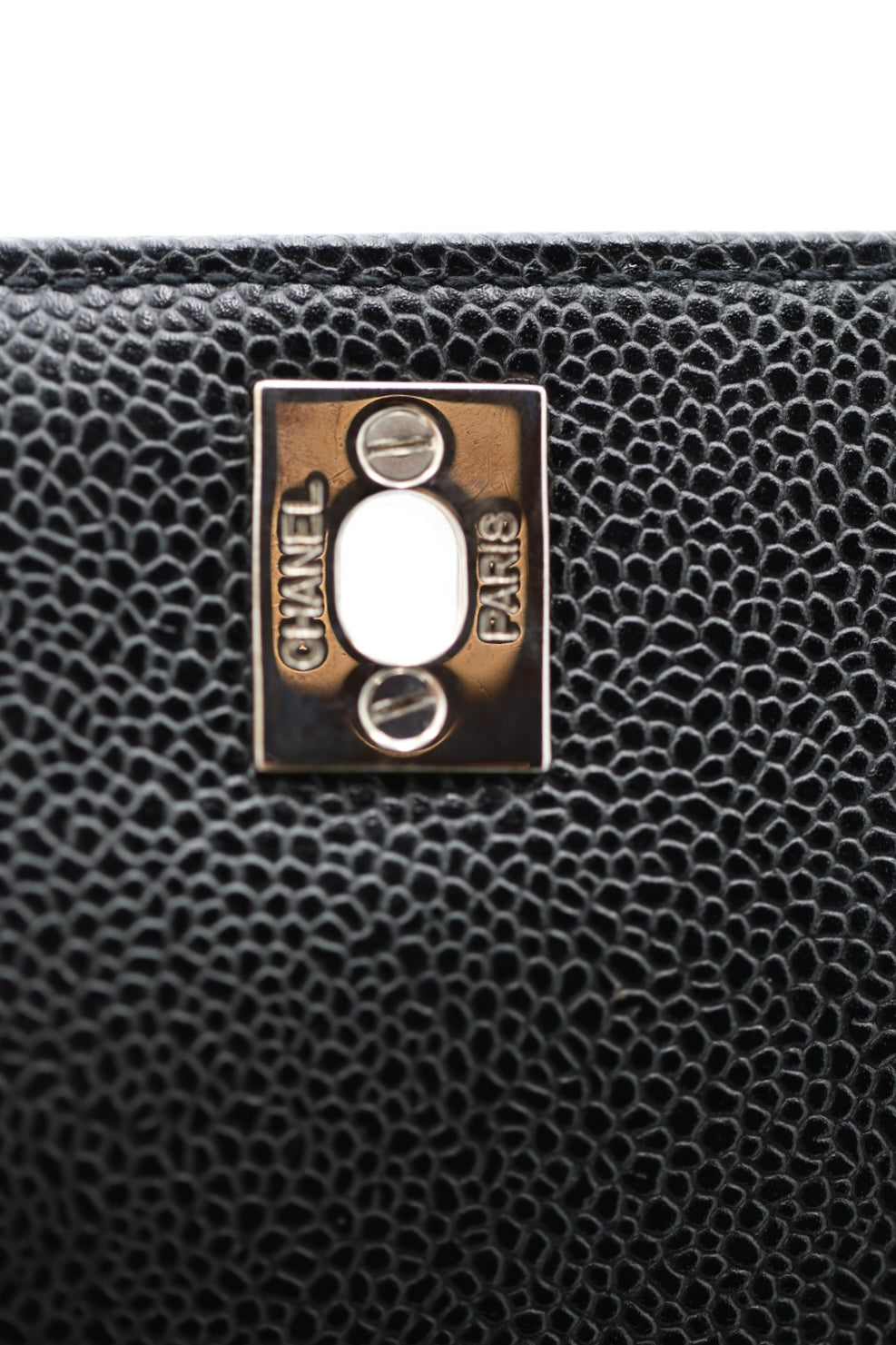 CHANEL Caviar Quilted Jumbo Kelly Flap Black