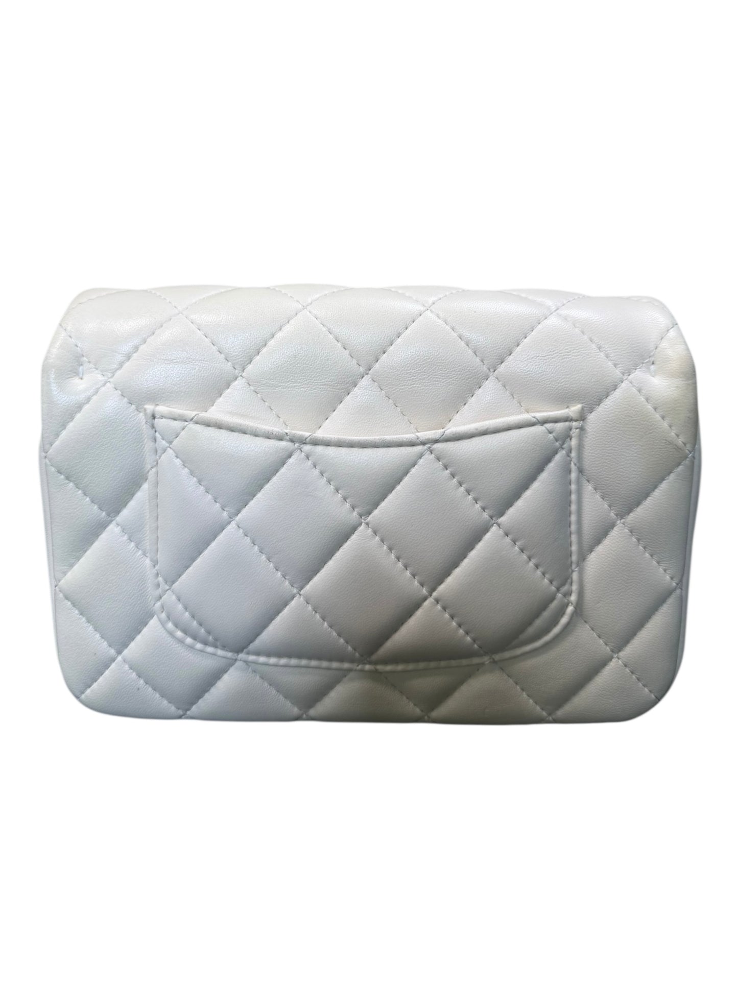 Chanel "My Precious" Flap Bag Imitation Pearl White Lambskin Light Gold Hardware