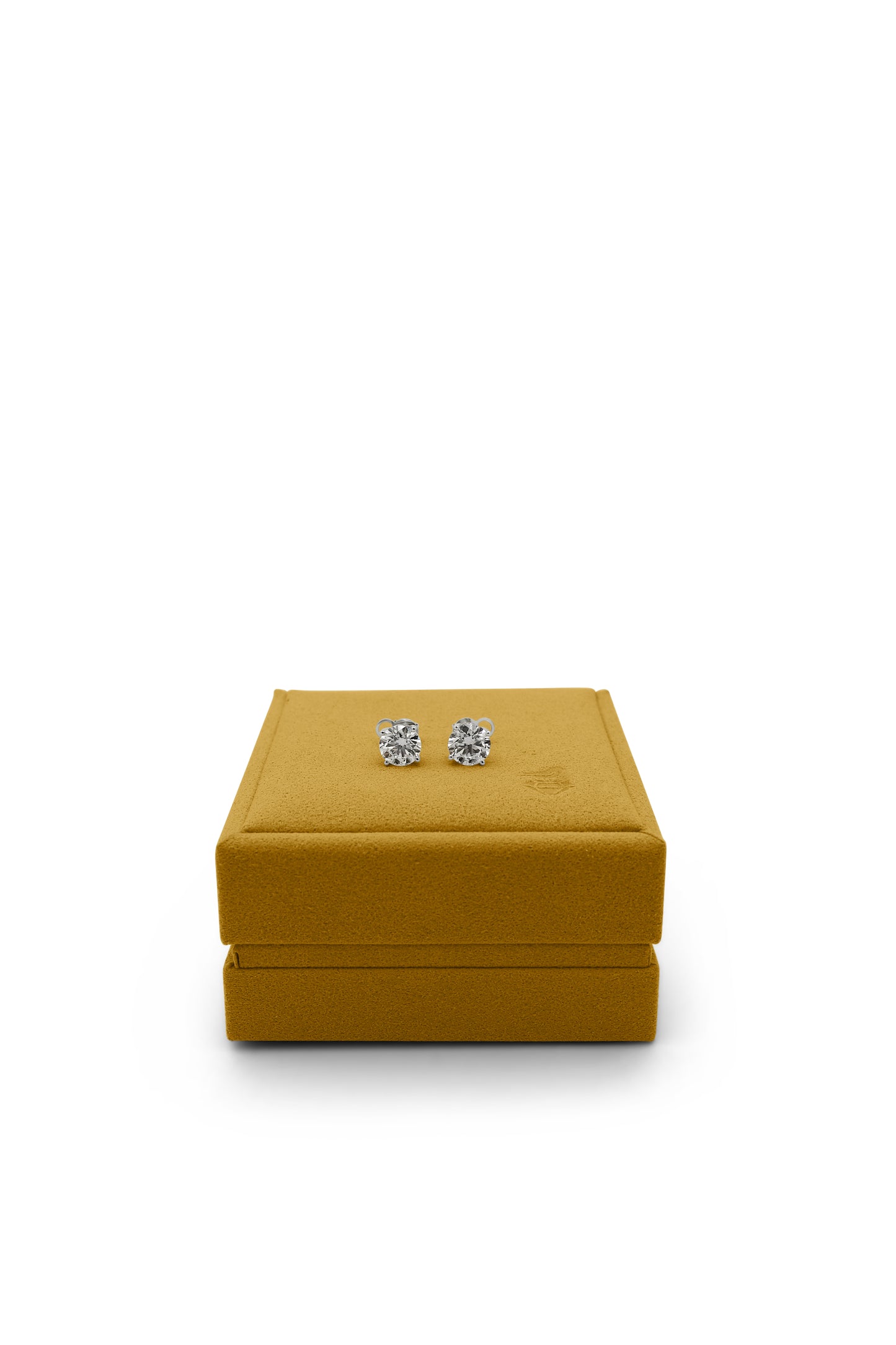 JANARY Round Brilliant 2-Carat Diamond Stud Earrings in 18k Gold