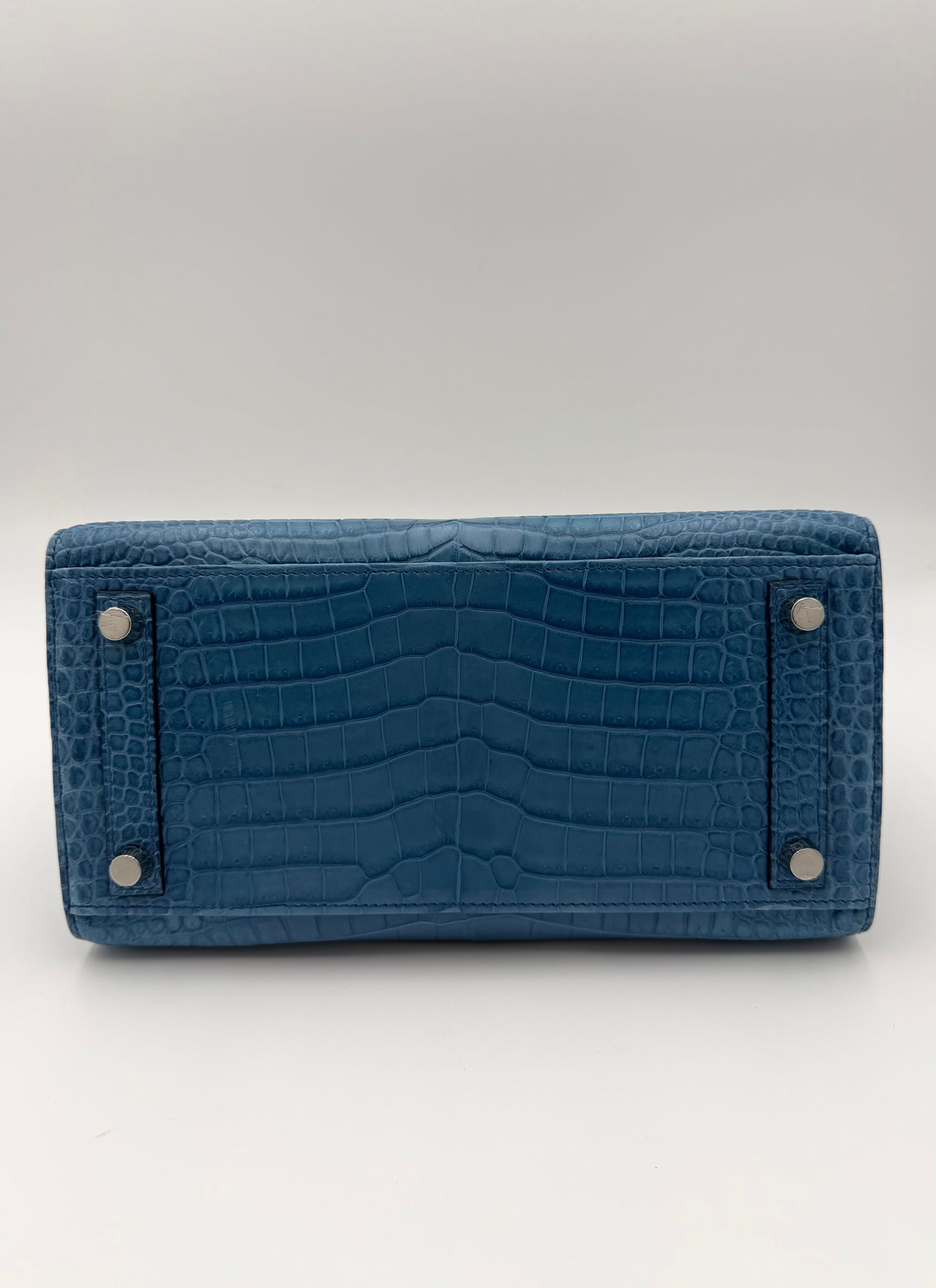 Hermès Birkin 25 Sellier Aizome Porosus Crocodile Limited Edition