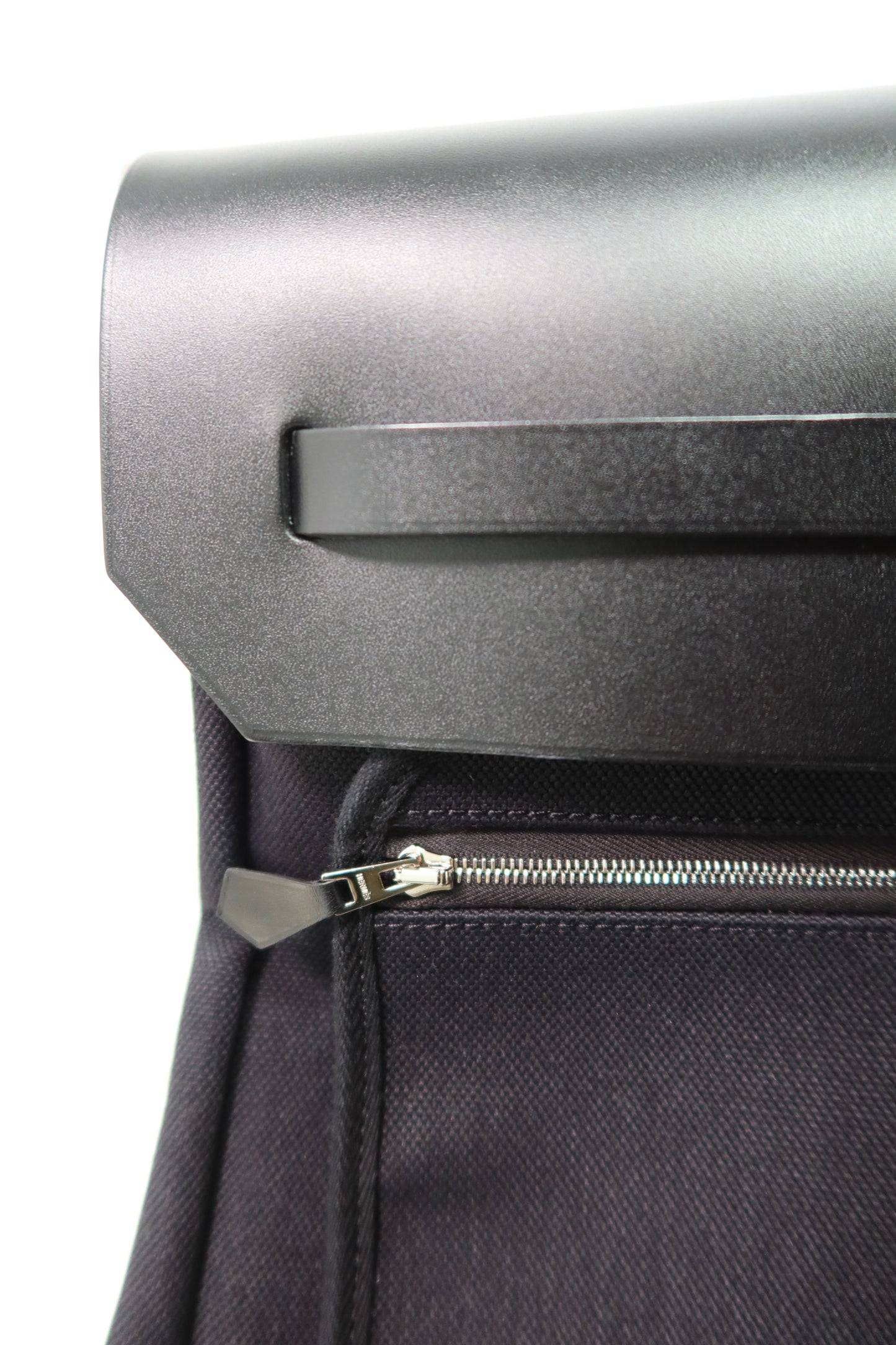 Hermès Black Vache Hunter and Toile Herbag Zip Cabine 50
