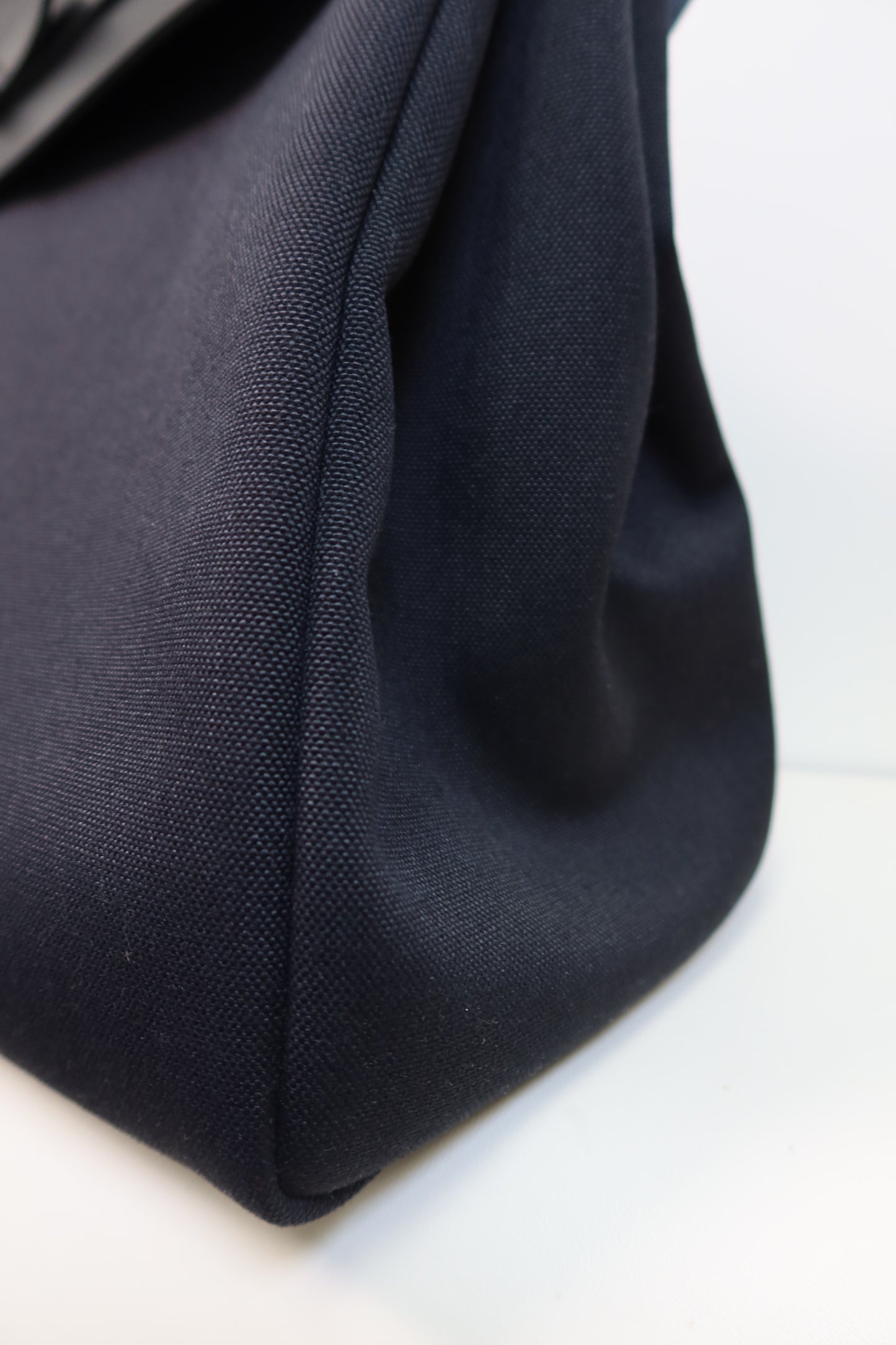 Hermès Black Vache Hunter and Toile Herbag Zip Cabine 50