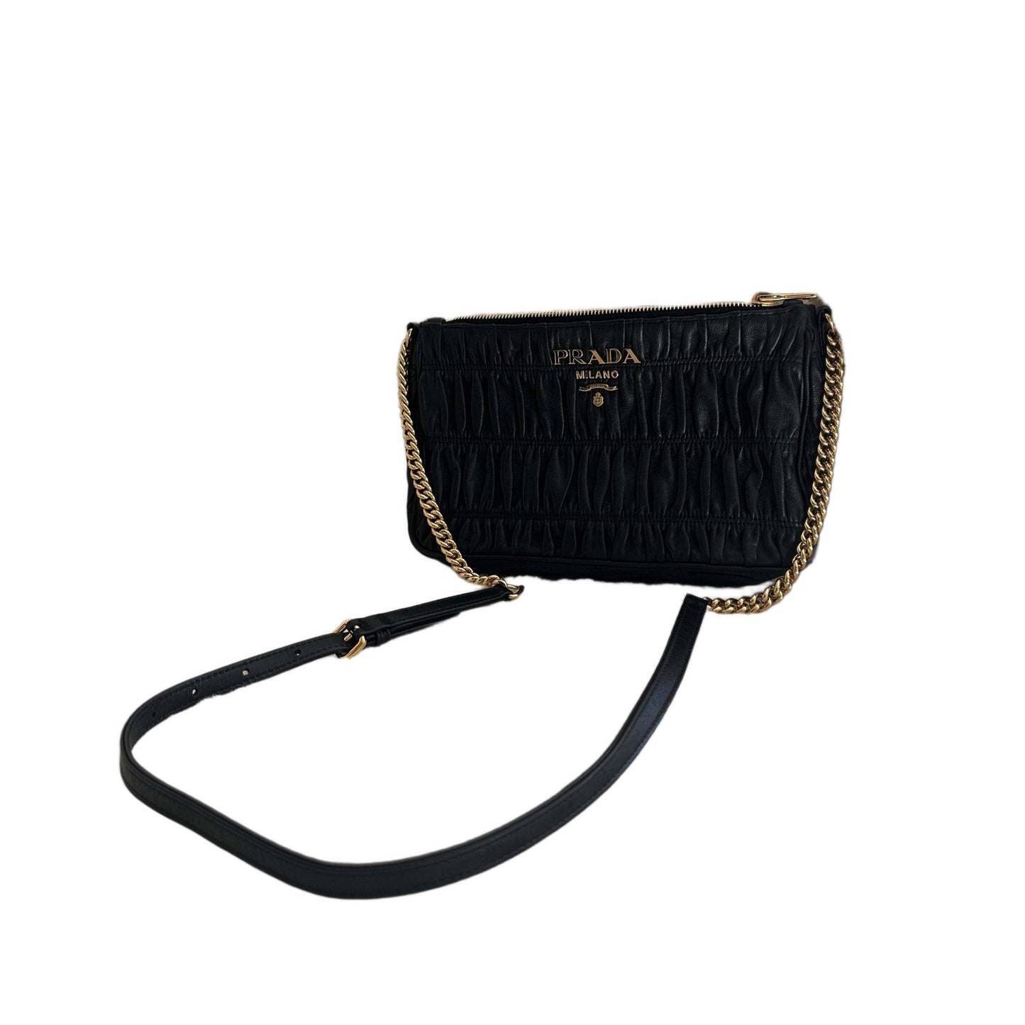 PRADA Nappa Quilted Leather Crossbody Bag
