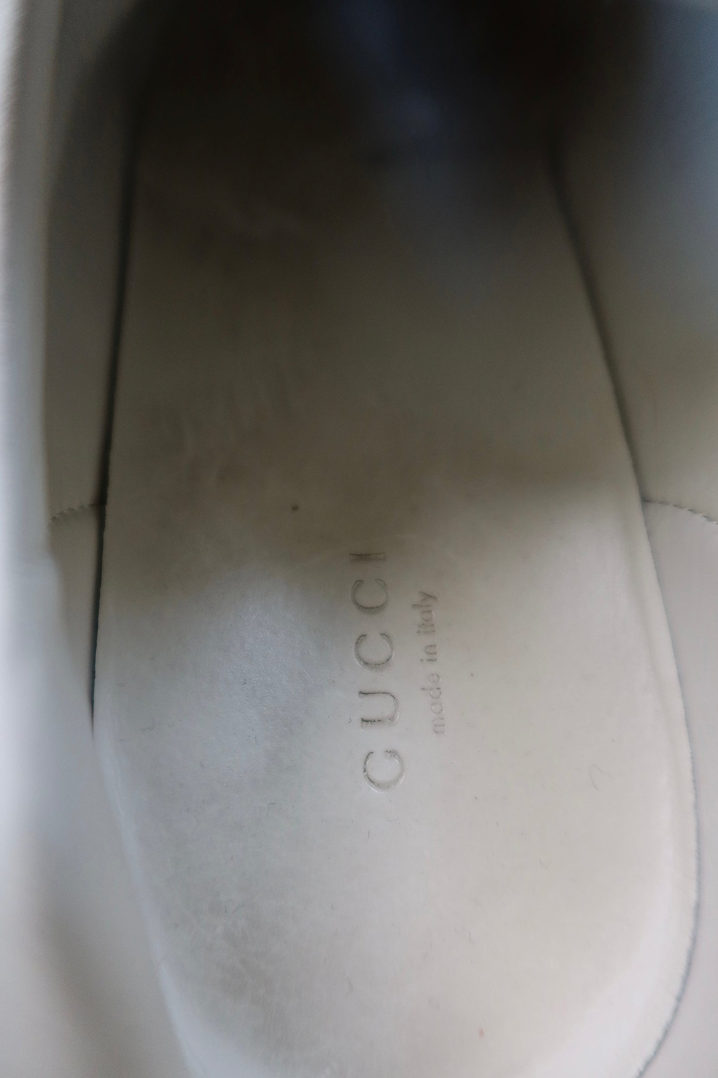 Gucci Ace Perforated Interlocking G Calfskin Leather Sneakers White with Red Accents Women