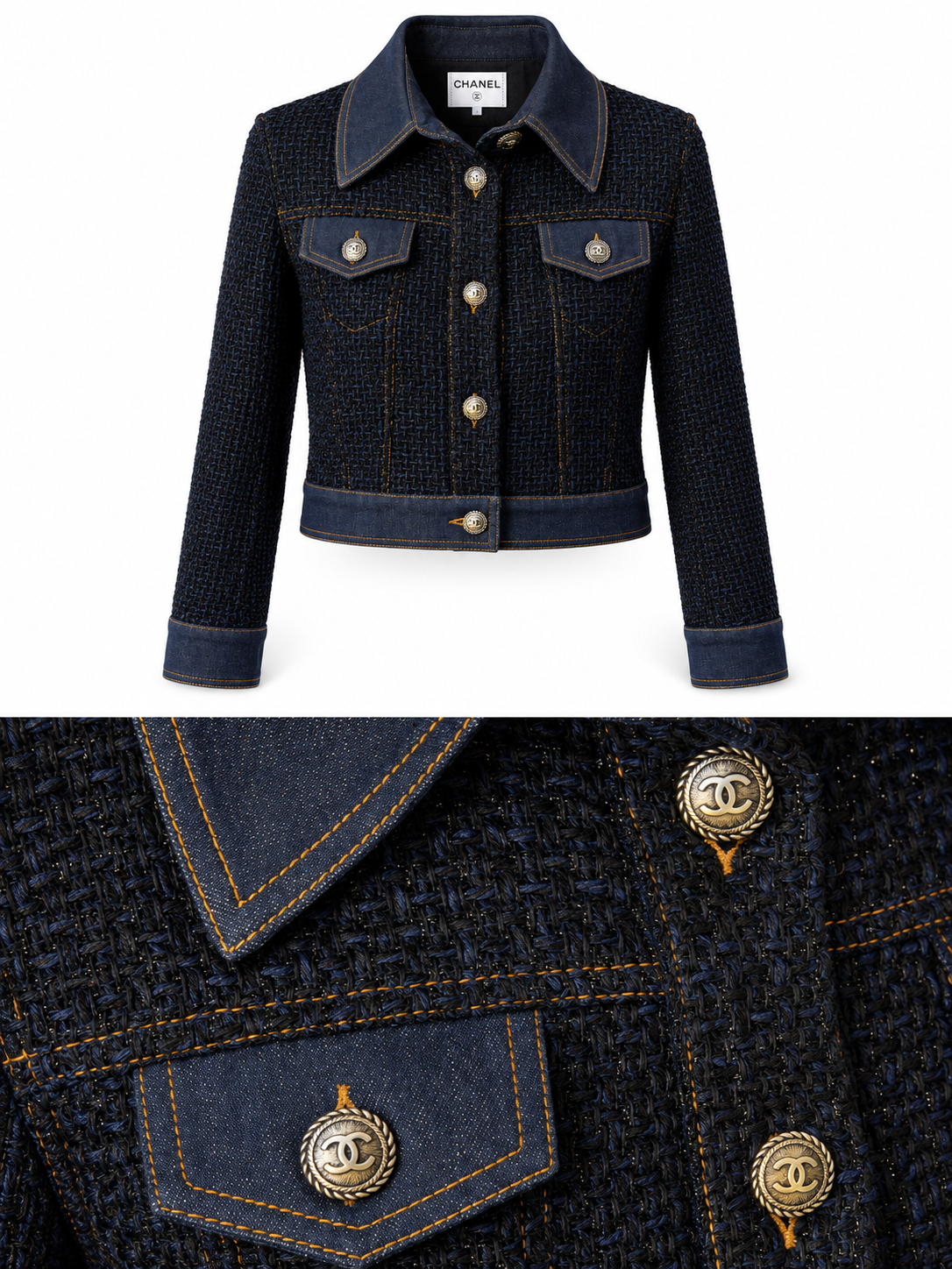 Chanel Tweed Denim Jacket