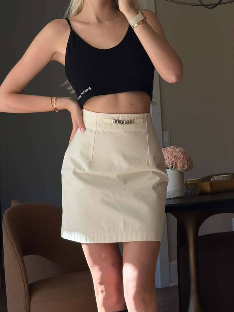 HERMES Cotton Mini Skirt