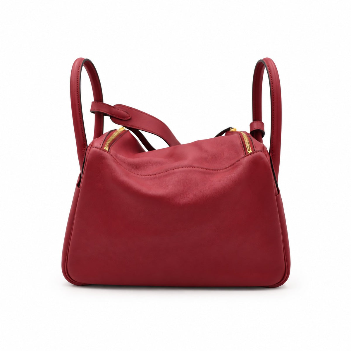 Hermès Leather Lindy 30 Bag Burgundy SHW