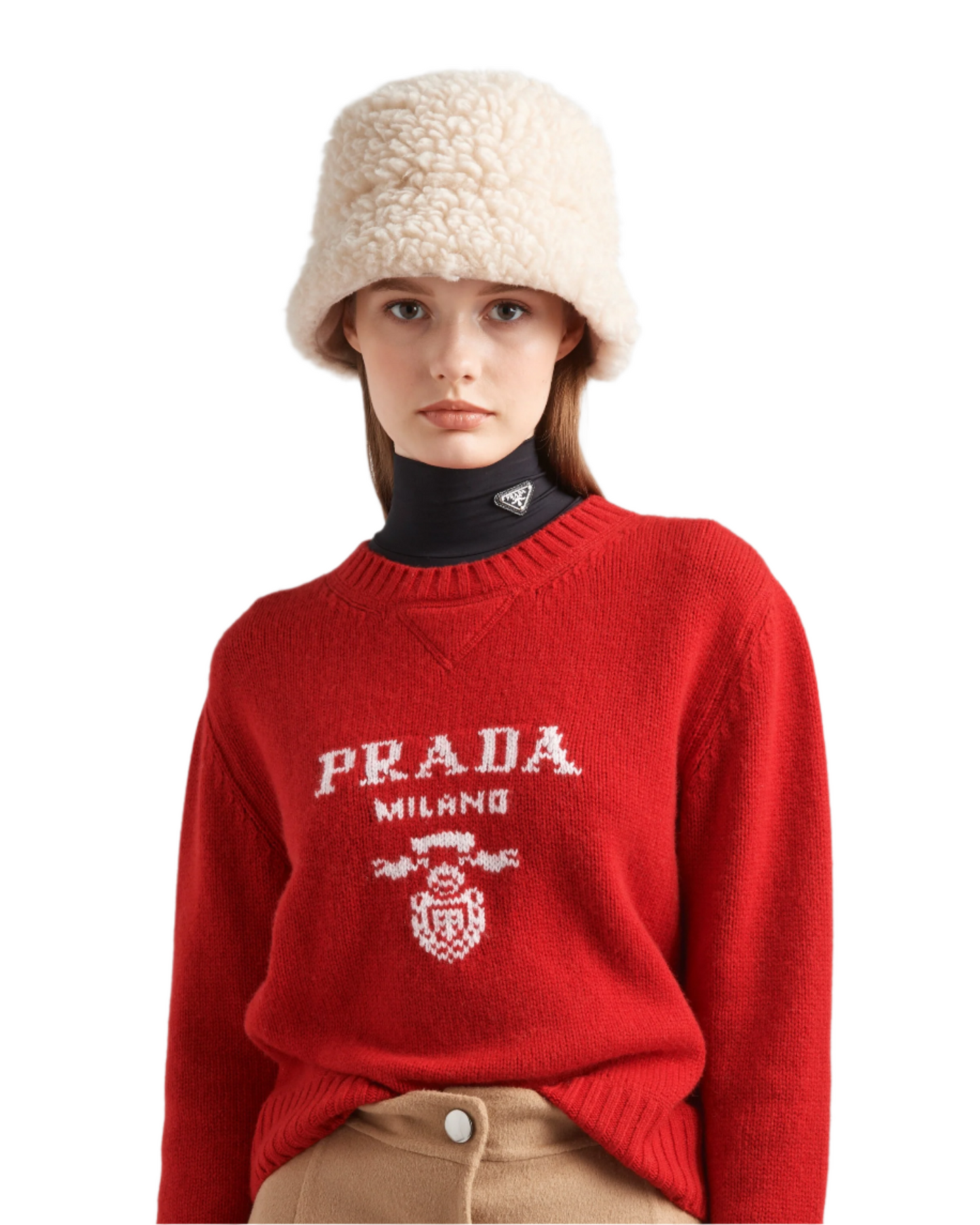Prada Wool and Cashmere Crew-neck Sweater