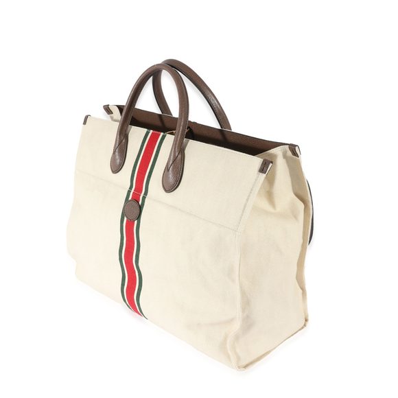 GUCCI Large Foldable Linen Tote Bag