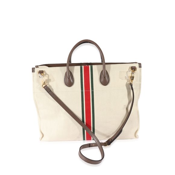 GUCCI Large Foldable Linen Tote Bag