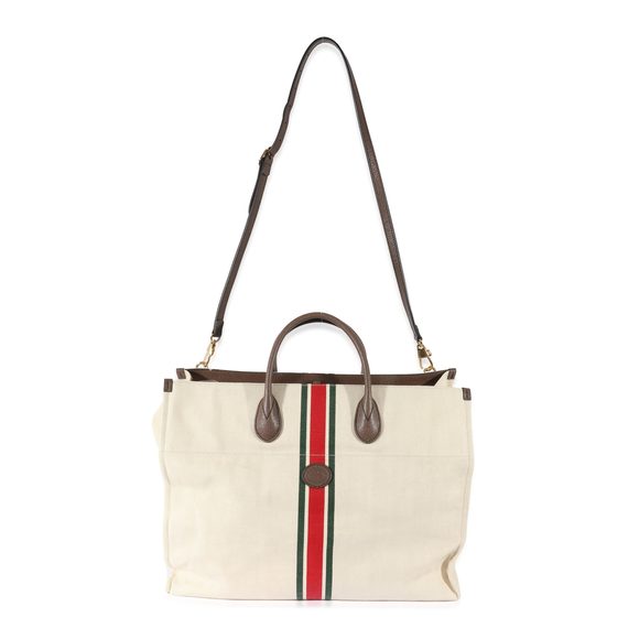 GUCCI Large Foldable Linen Tote Bag