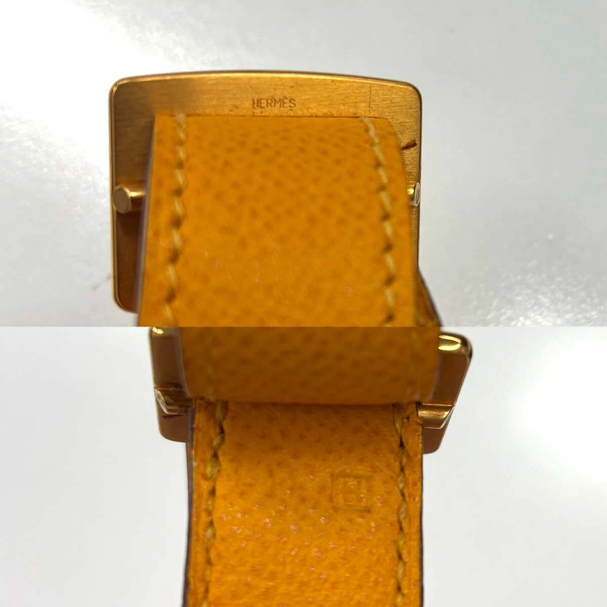 HERMES Mangeoire MM Hand Shoulder Bag Epsom Jaune Purse