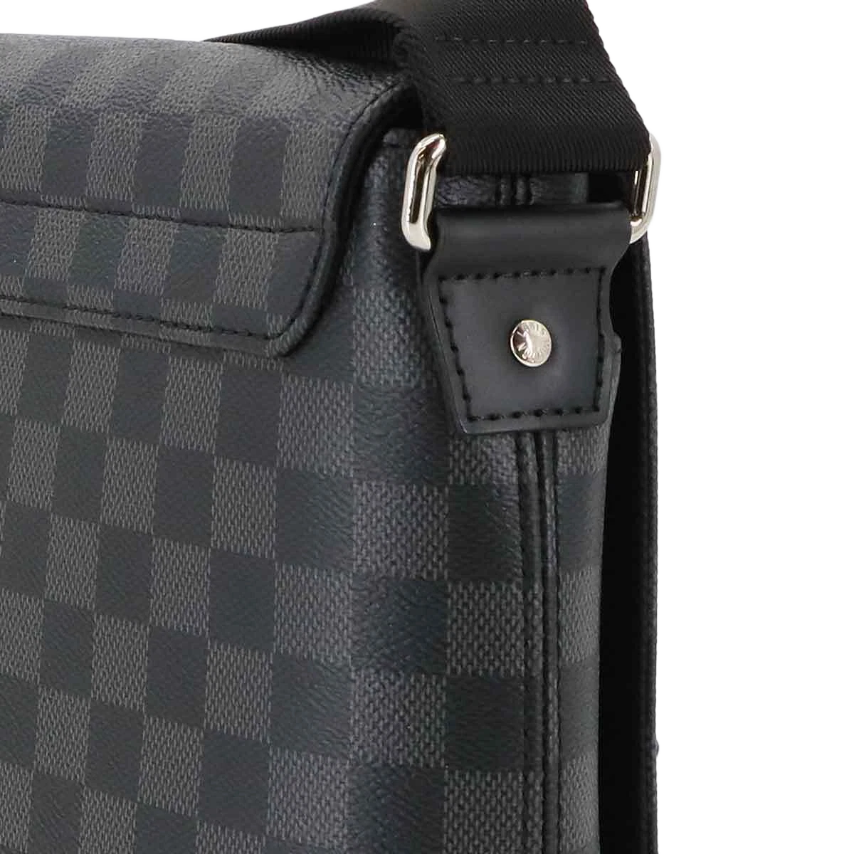 LOUIS VUITTON Damier Graphite District PM NV2 Shoulder Bag Black N40349