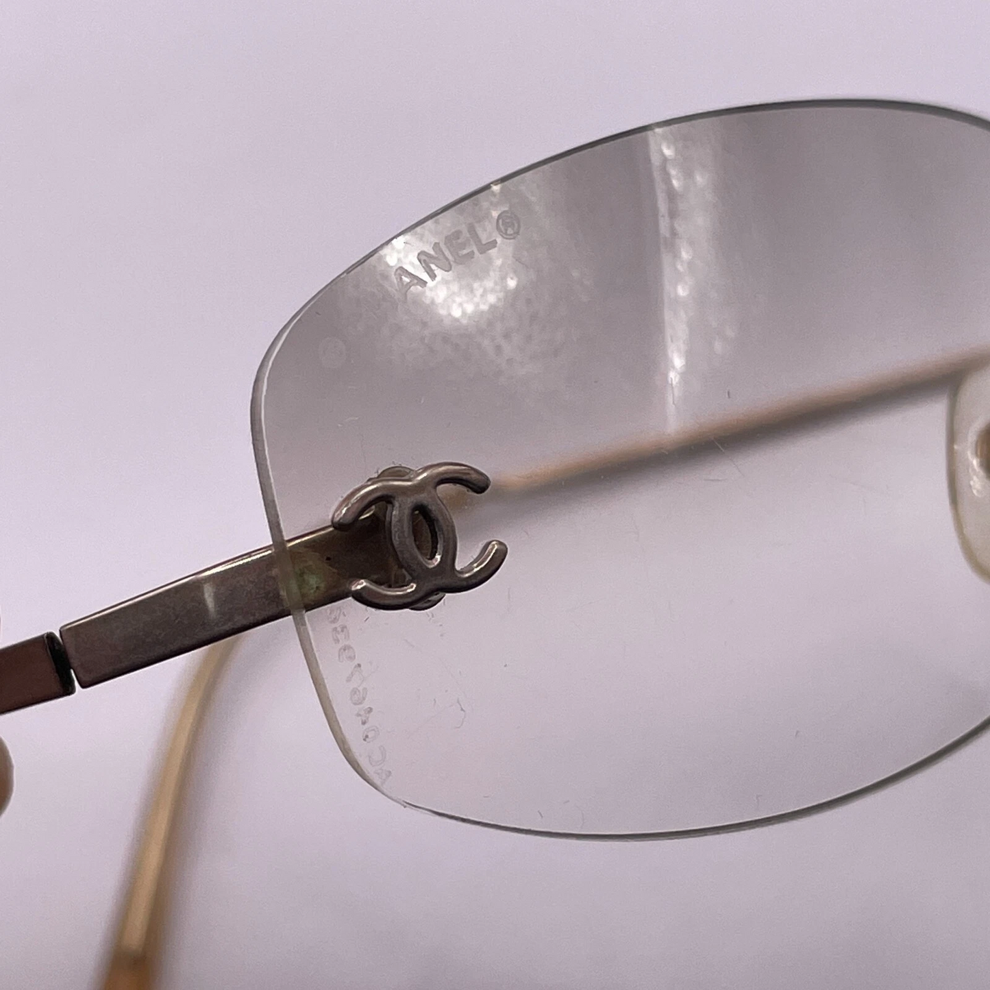 CHANEL Silver Sunglasses 57mm