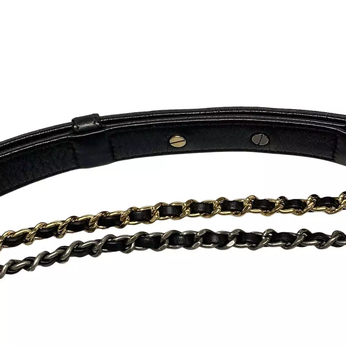 CHANEL Gabrielle de Chanel Small Hobo Bag White Black Aged Calfskin