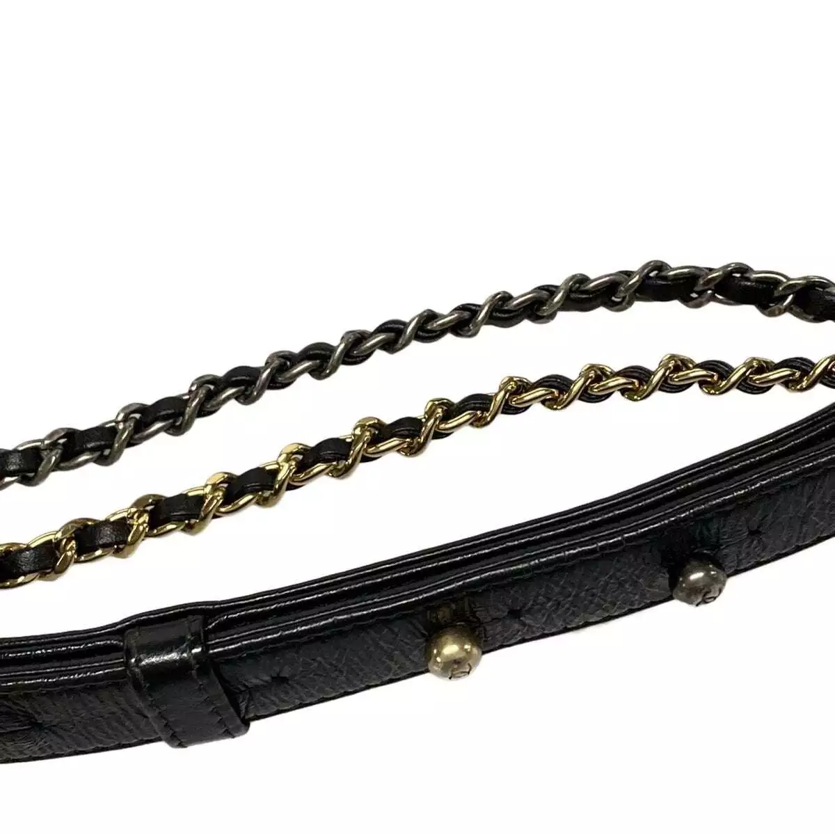 CHANEL Gabrielle de Chanel Small Hobo Bag White Black Aged Calfskin