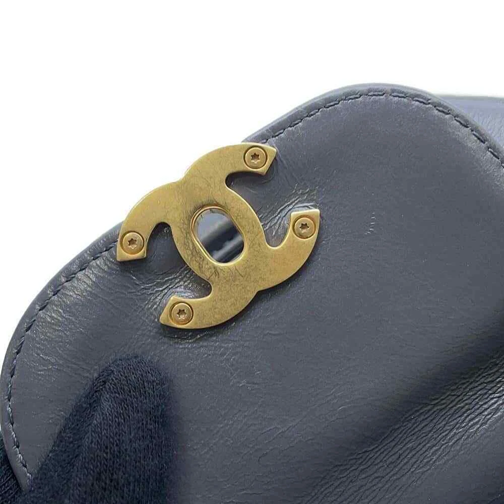 CHANEL Mini Shopping Bag Size Mini Calf Leather Gray