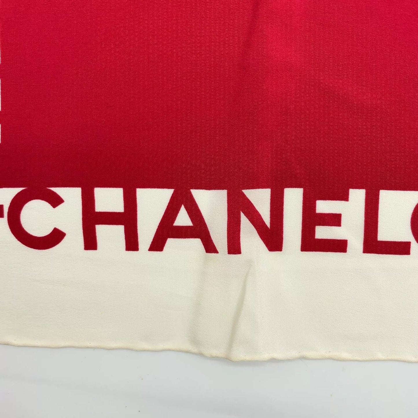 CHANEL Mademoiselle silhouette Silk Scarf W/Paper Case