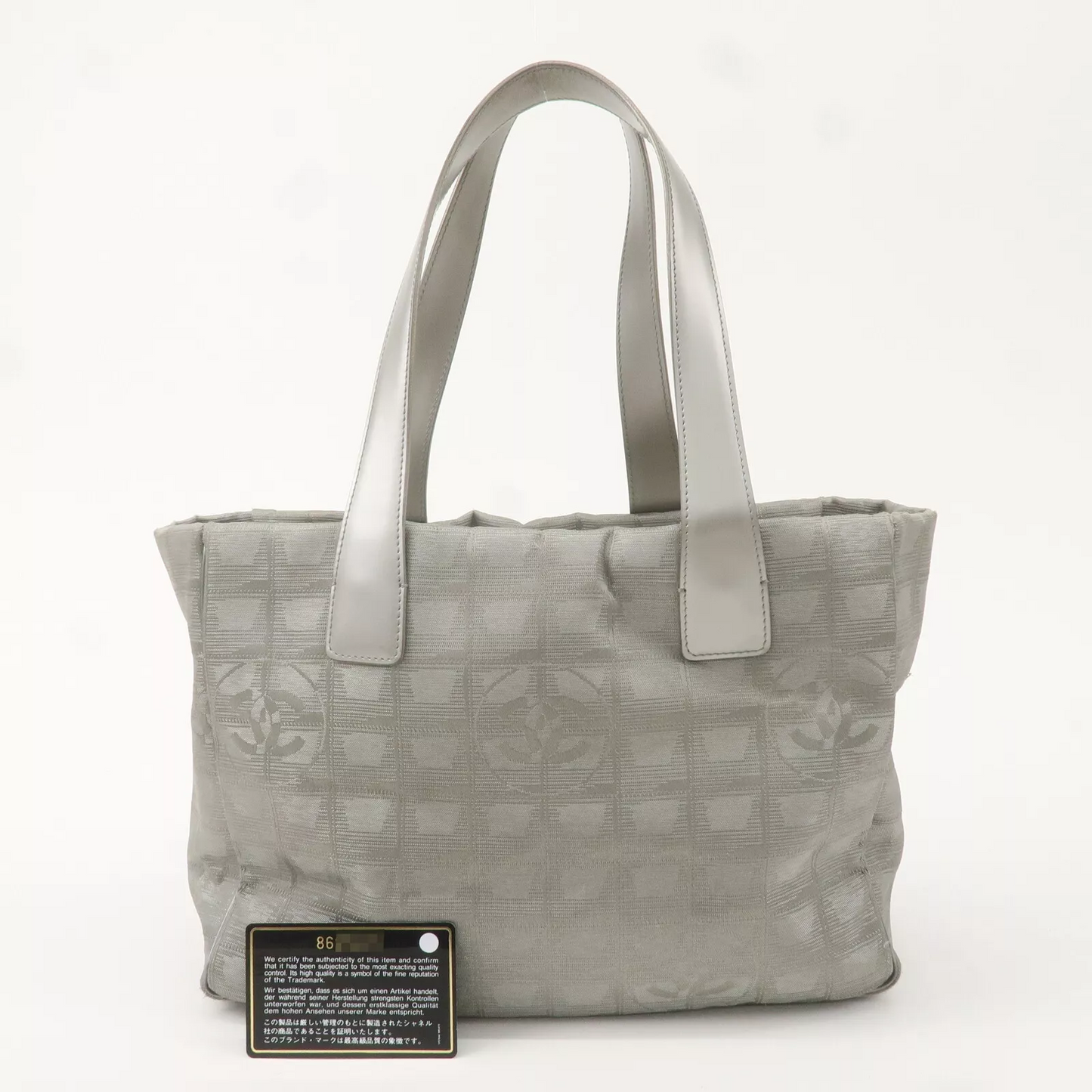 CHANEL New Travel Line Tote PM Tote Bag Jacquard Leather