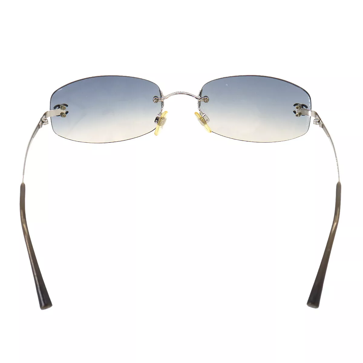 CHANEL Sunglasses CC Blue Gradation Silver