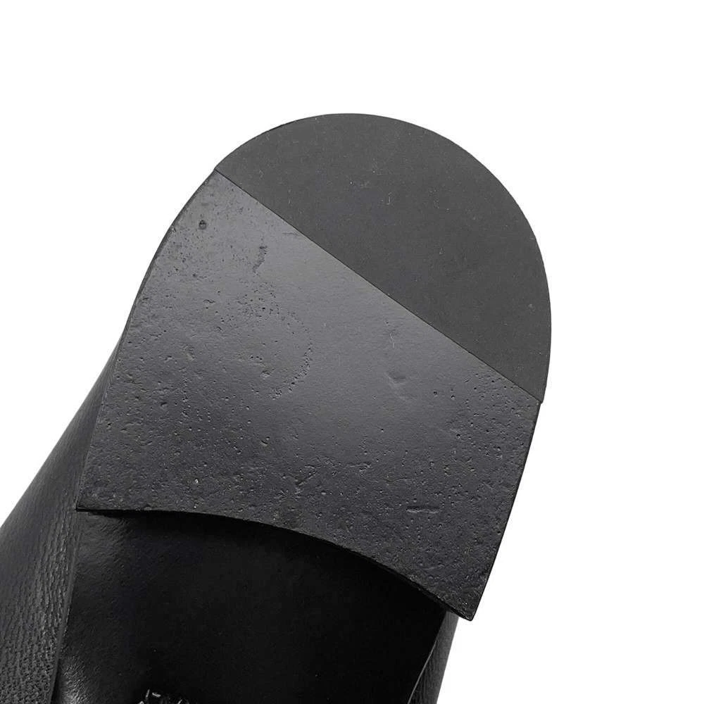 HERMES Mocassins Royale Size 37 Leather Black