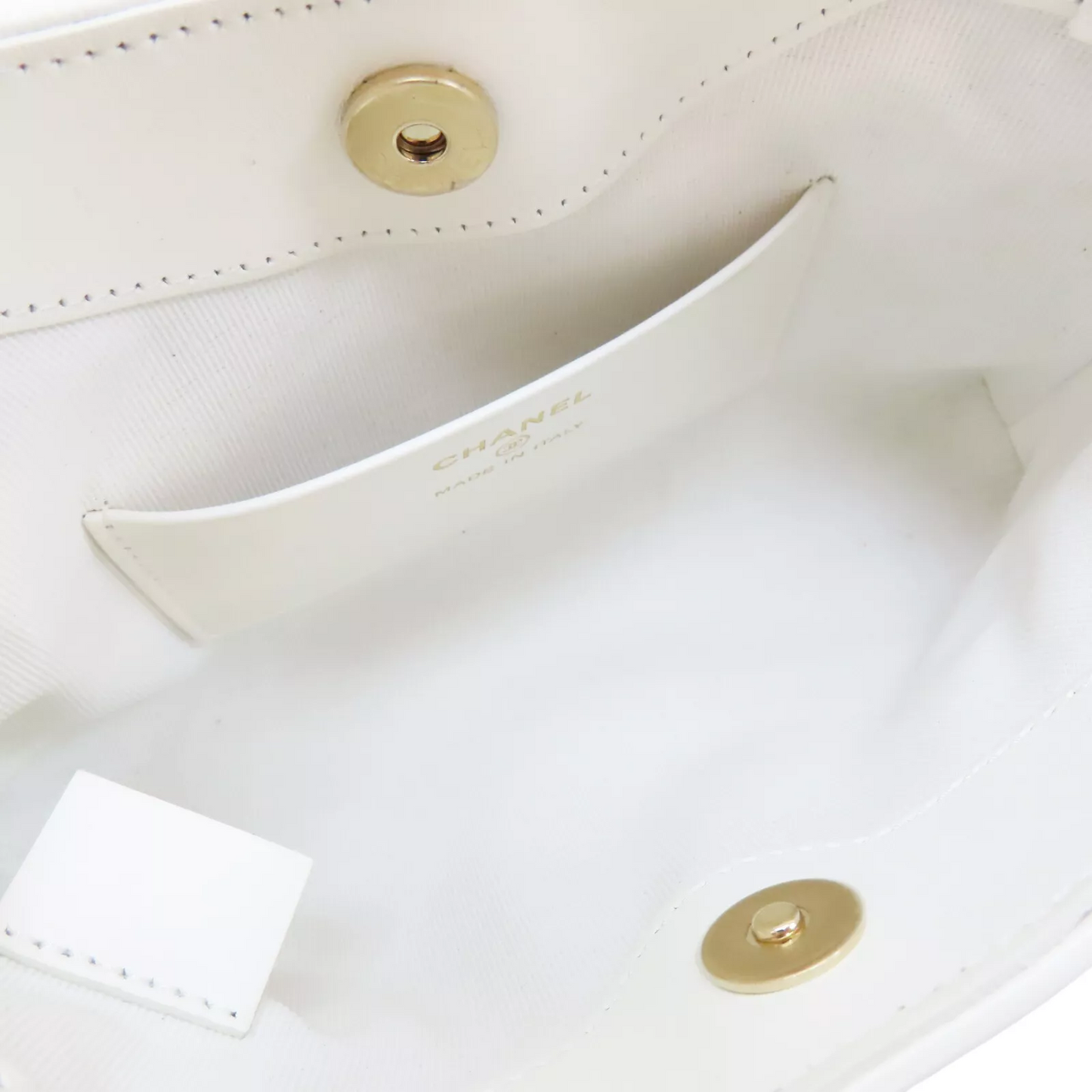 CHANEL 31 31 Nano Shoulder Handbag Calfskin White