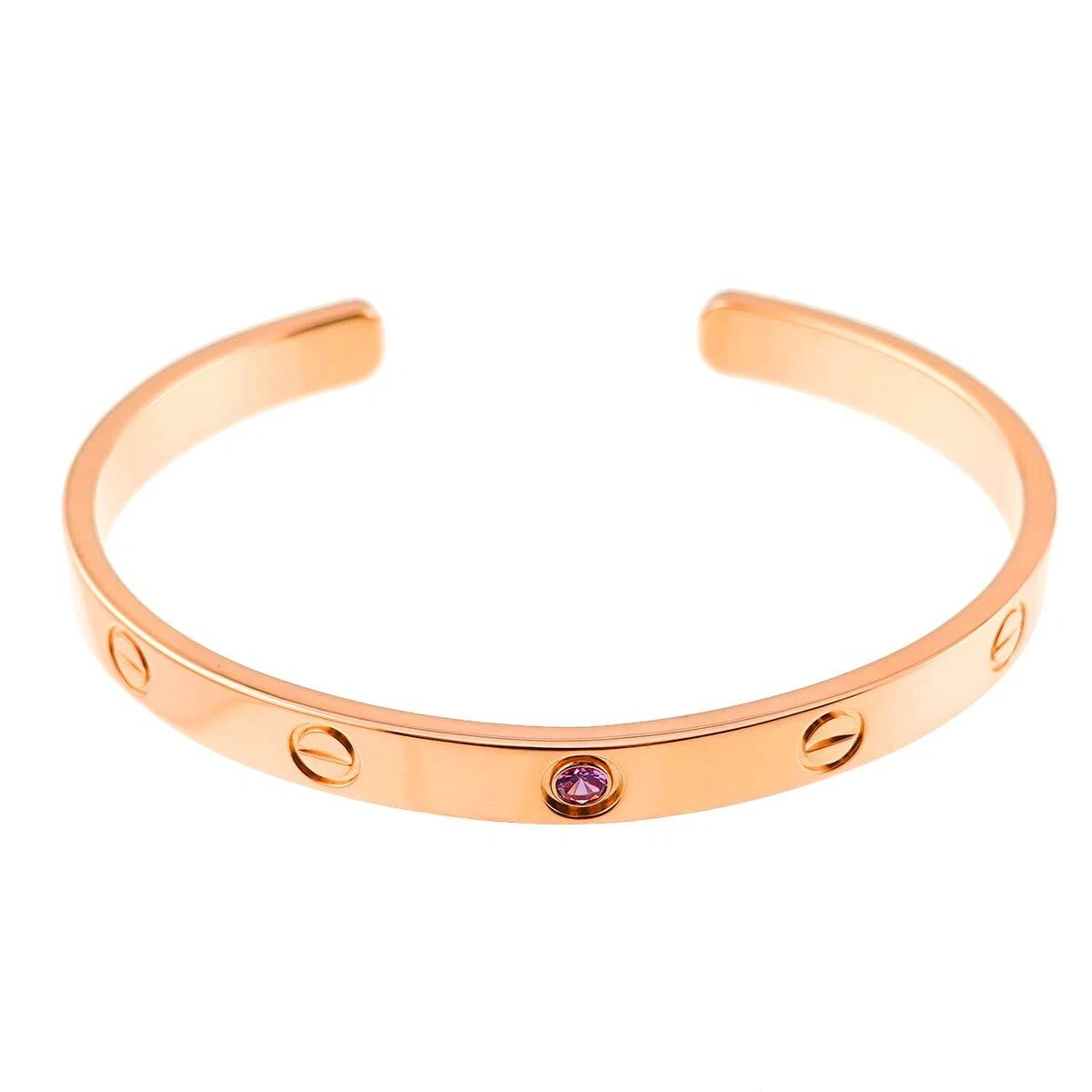 Cartier Love Bracelet Open Sapphire 18K Pink Gold 750 Size 18