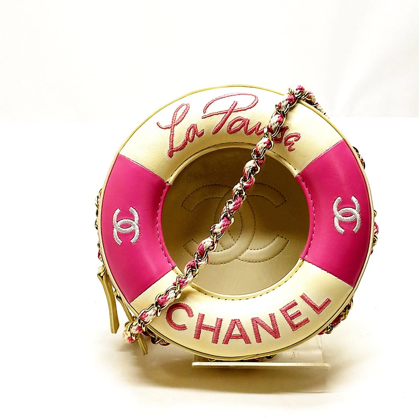 Chanel Crossbody Bag White Leather Lifesave La Pausa