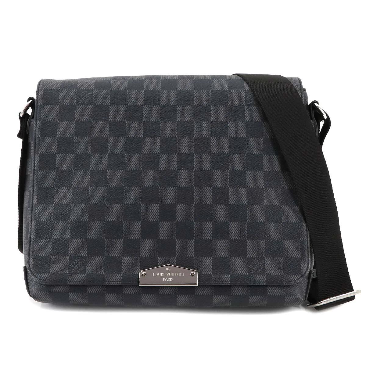 LOUIS VUITTON Damier Graphite District PM NV2 Shoulder Bag Black N40349
