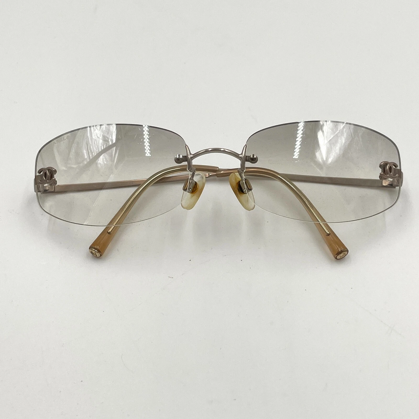 CHANEL Silver Sunglasses 57mm