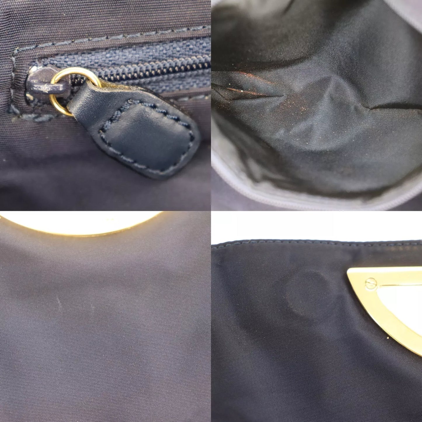 Christian Dior Trotter Handbag – Navy Canvas Vintage