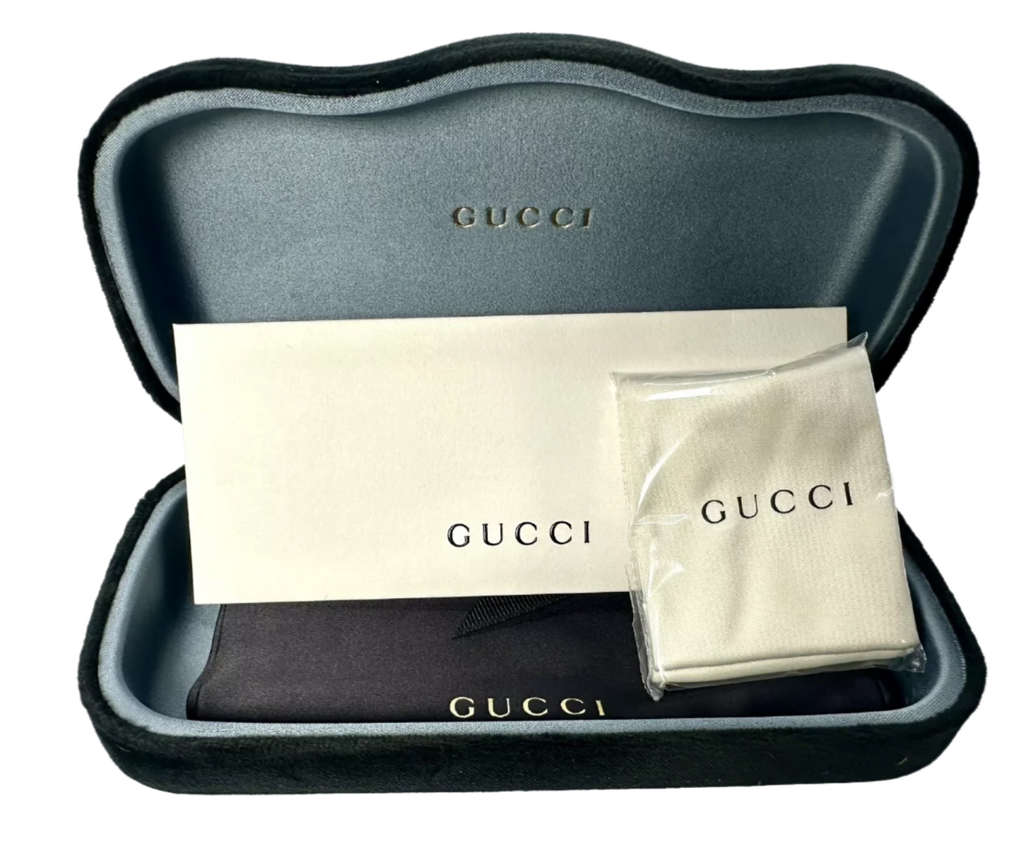 Gucci Sunglasses GG 1221S 004 Gold with Red Gradient Logo Lens