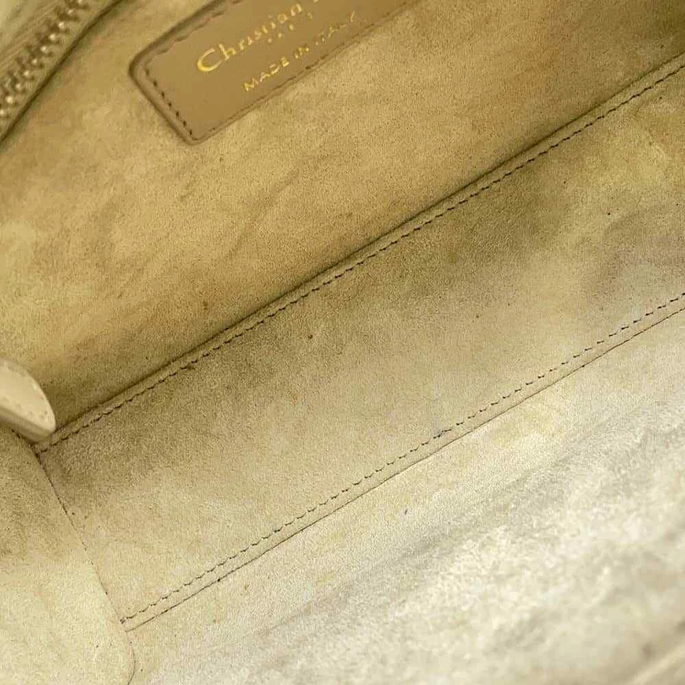 Dior Lady Dior MY ABC DIOR 2-Way Handbag Size Small Lambskin Beige
