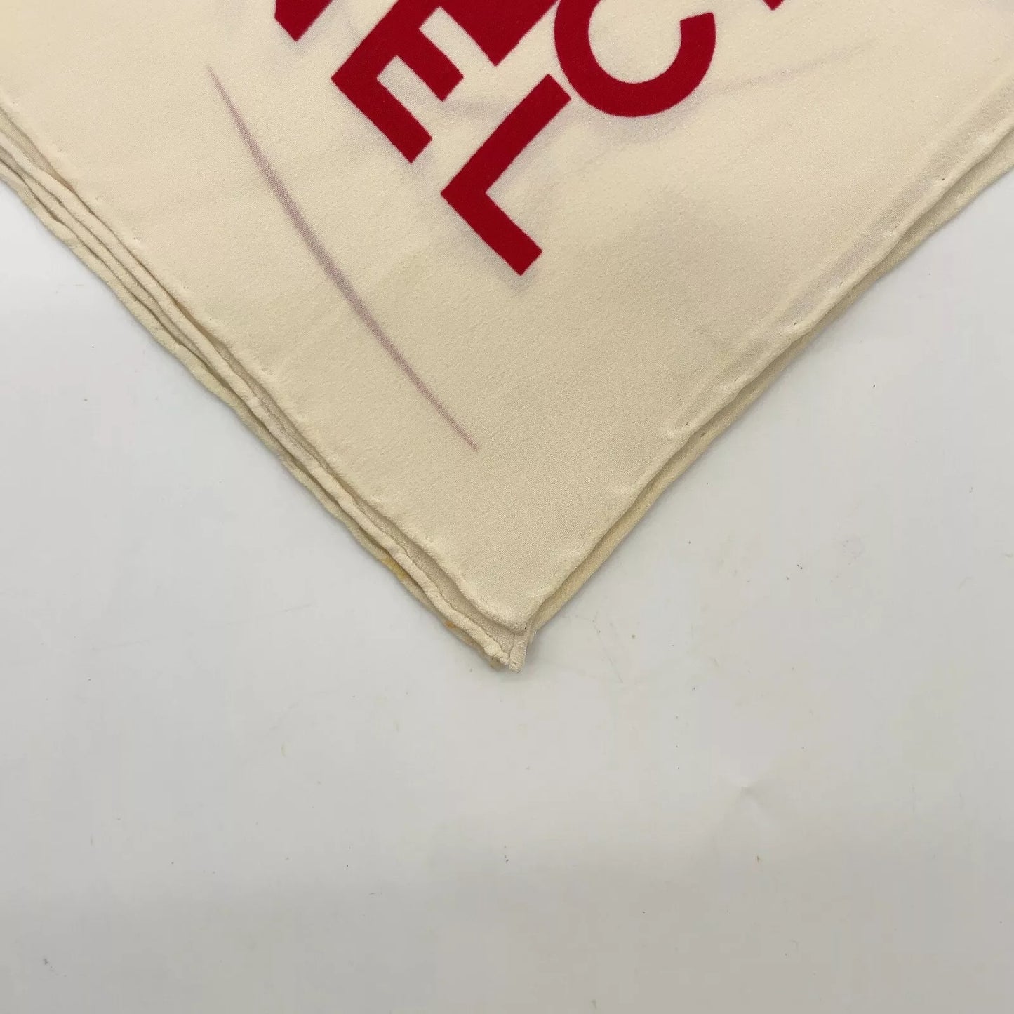 CHANEL Mademoiselle silhouette Silk Scarf W/Paper Case