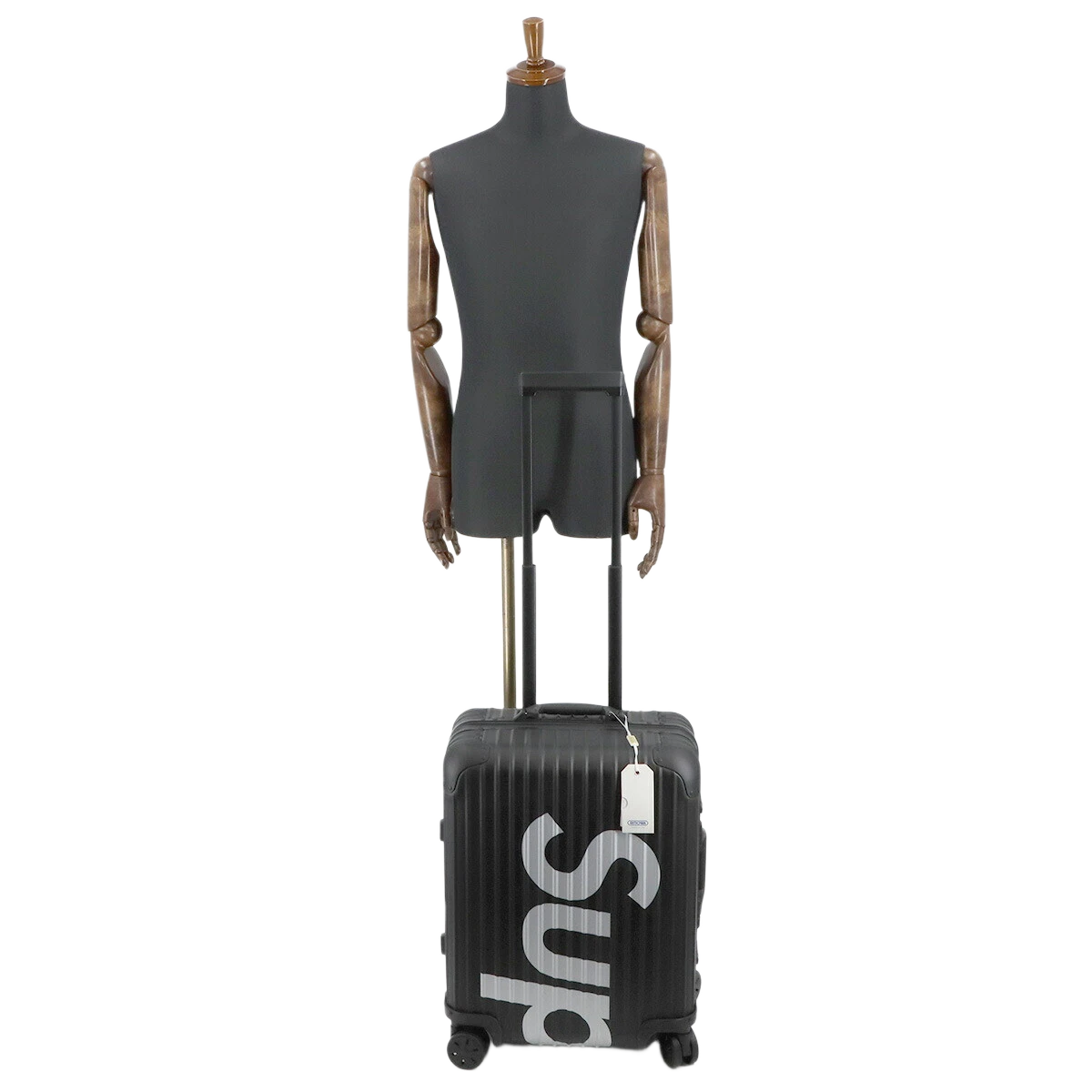 RIMOWA Supreme Topas Multi-wheel 45L Luggage Aluminum Alloy Black